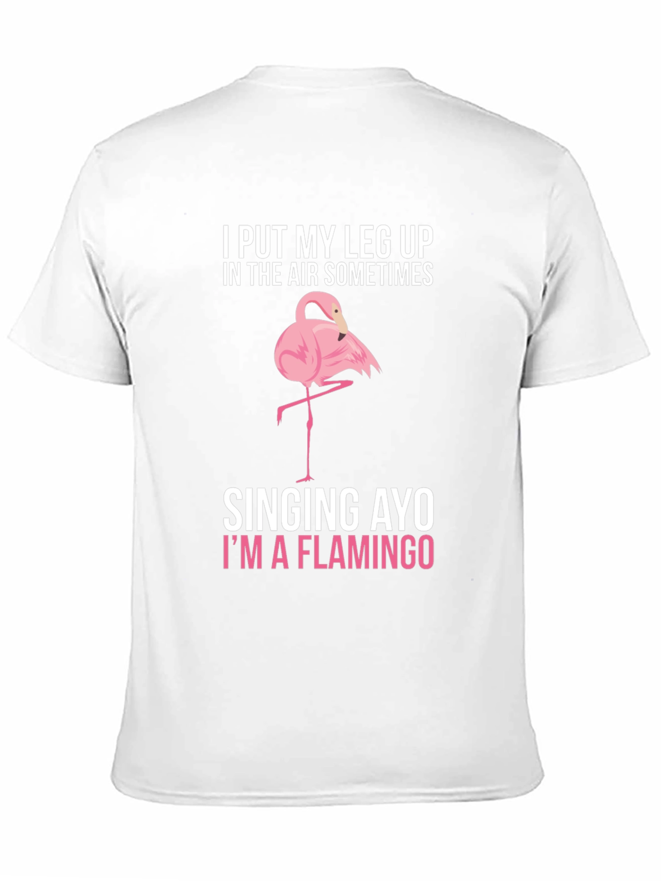 Black Funny Flamingo Graphic T-Shirt - Leg Up In The Air! view 11