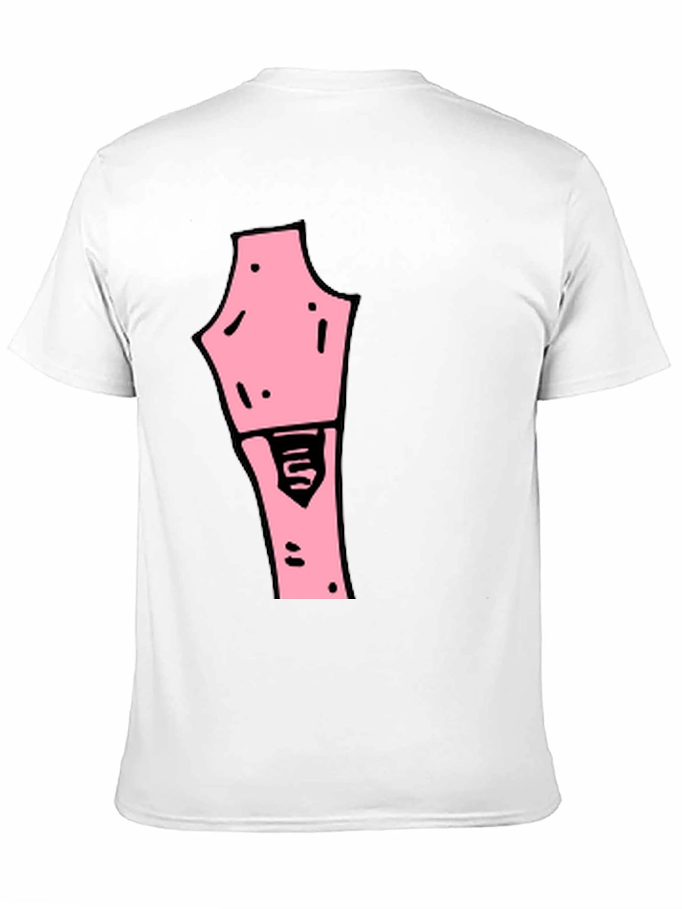 Black Unique Pink Graphic Print Black T-Shirt view 11