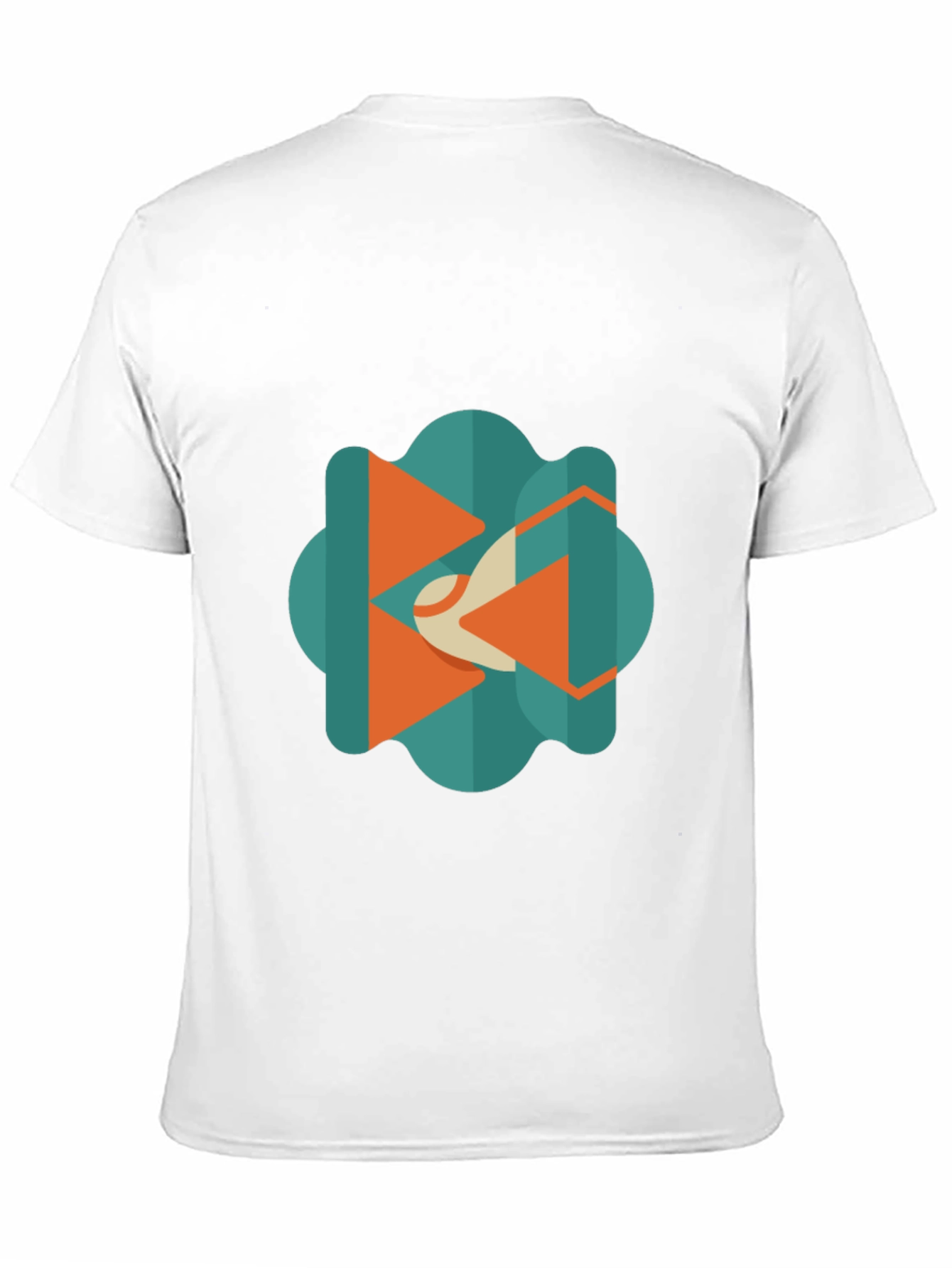 Black Abstract Geometric Graphic Black T-Shirt view 11