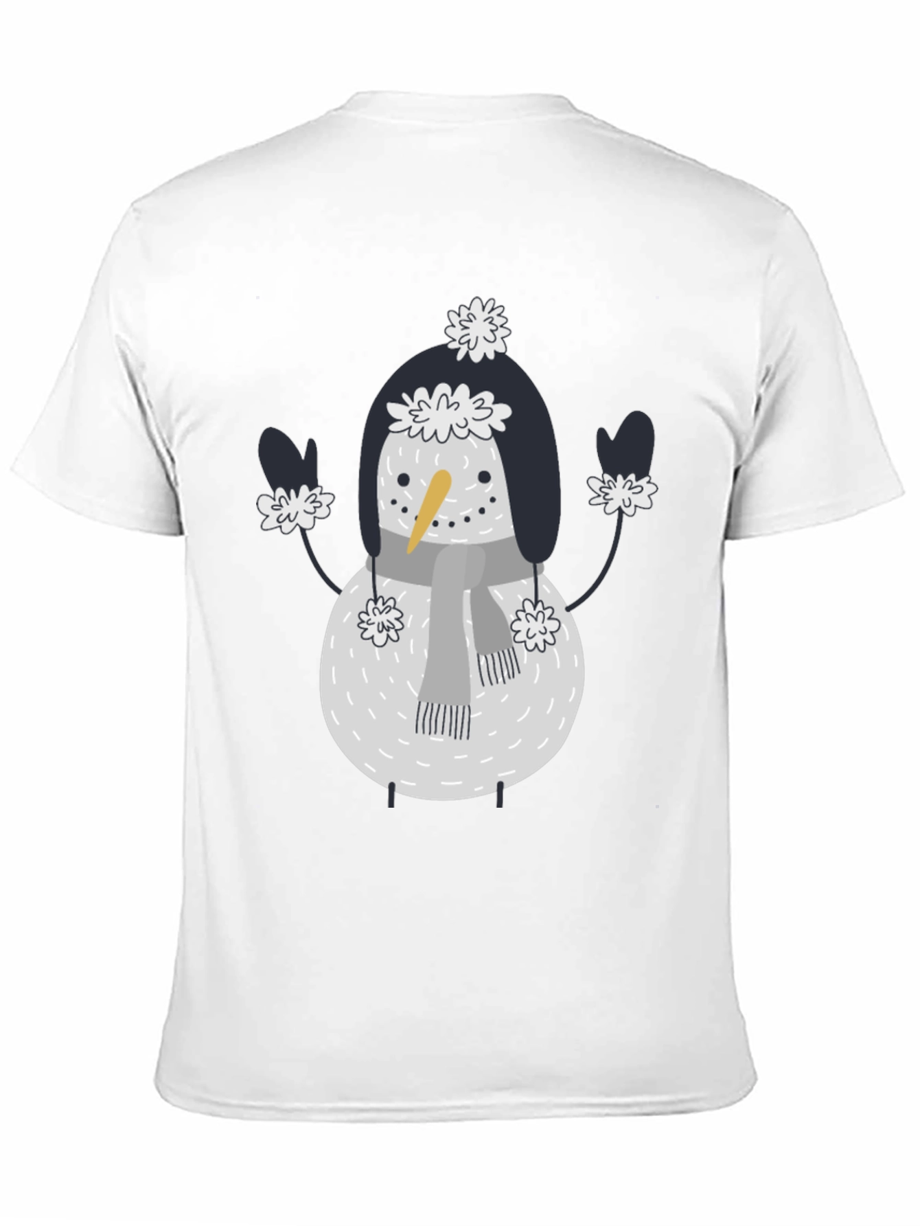 Black Snowman Graphic Tee - Festive Holiday Fun view 11
