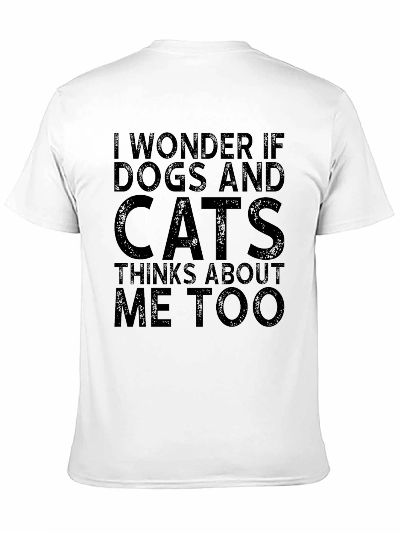 Black Dogs and Cats T-Shirt - Unisex Black Cotton Tee view 11
