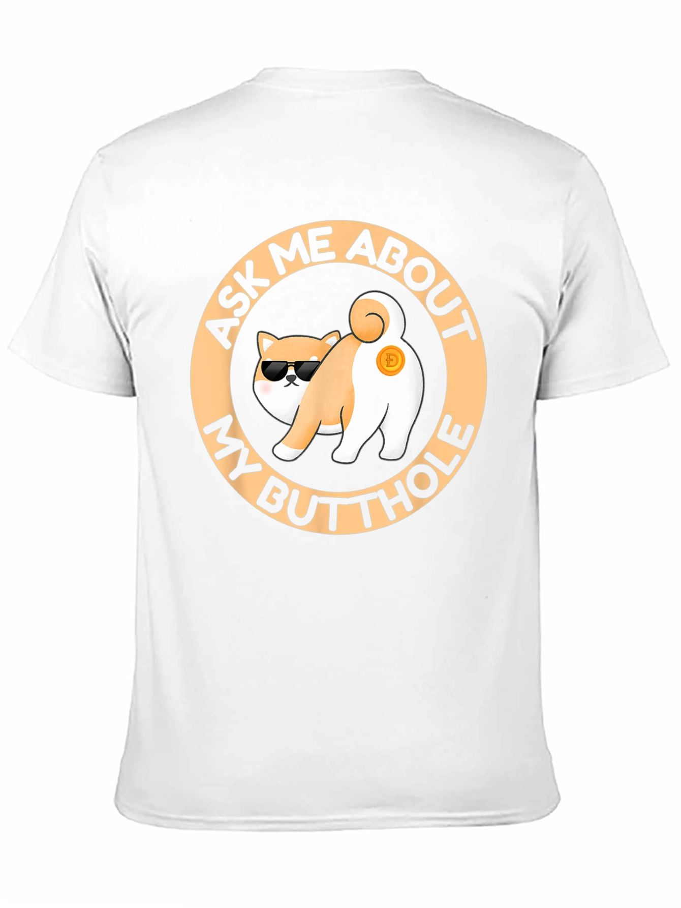 Black Funny Doge Crypto Butt T-Shirt view 11