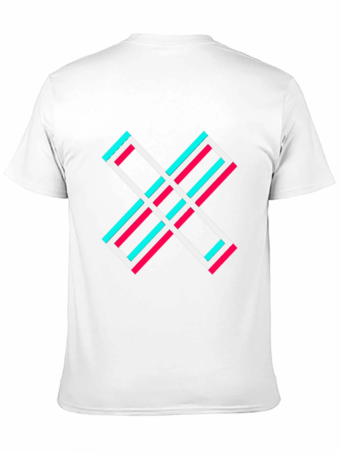 Black Abstract X Graphic Tee - Stylish Black Cotton T-Shirt view 11