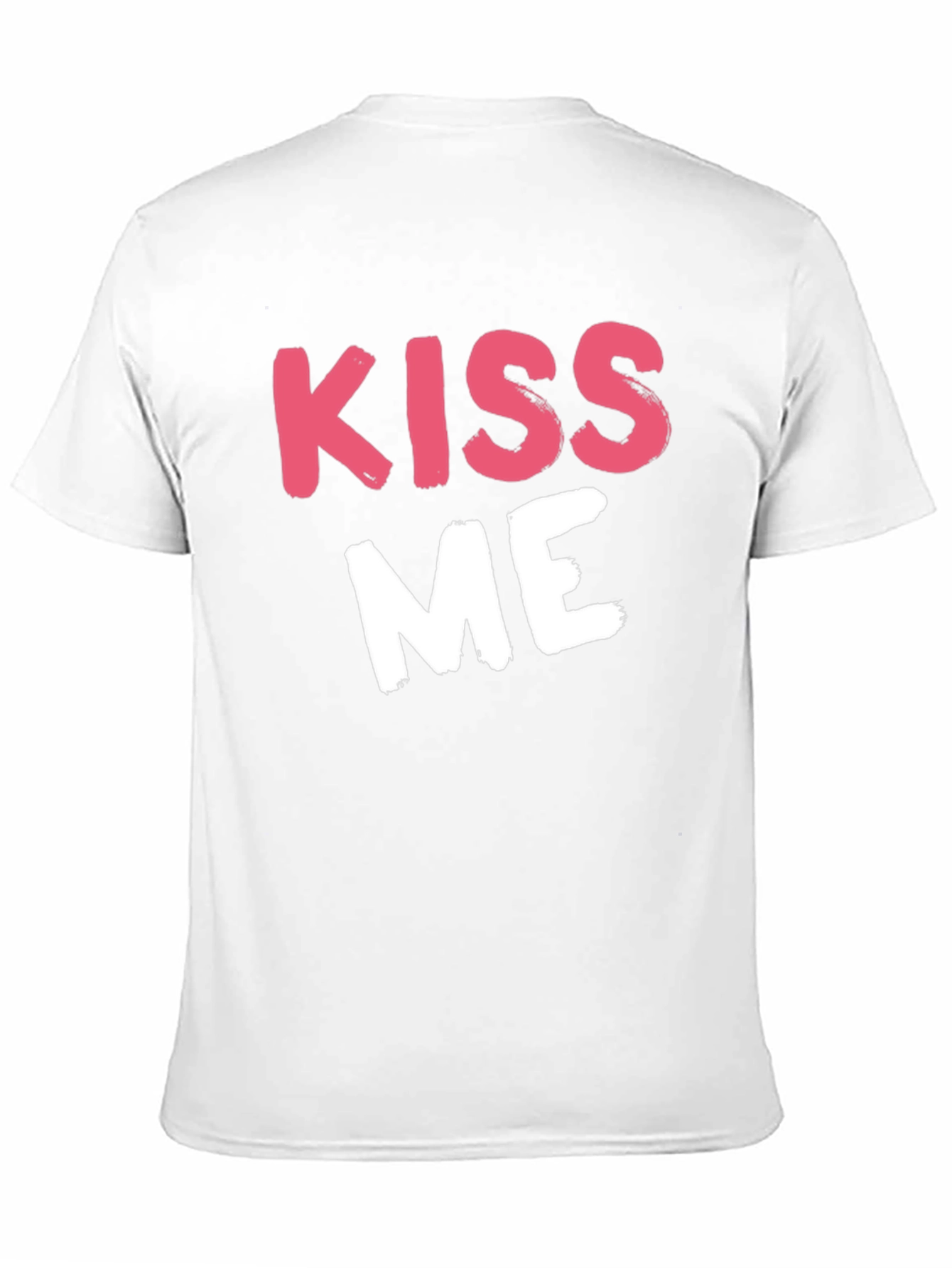 Black Kiss Me Graphic Tee - Black Crew Neck T-Shirt view 11