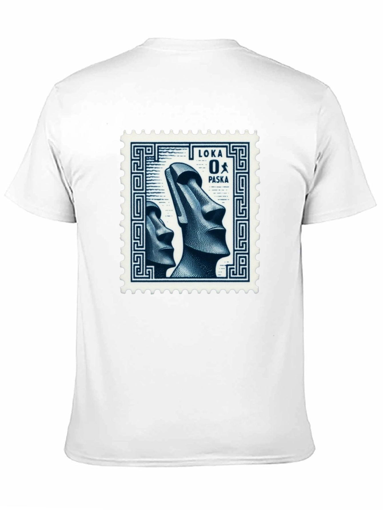 Black Moai Easter Island Stamp Graphic T-Shirt view 11