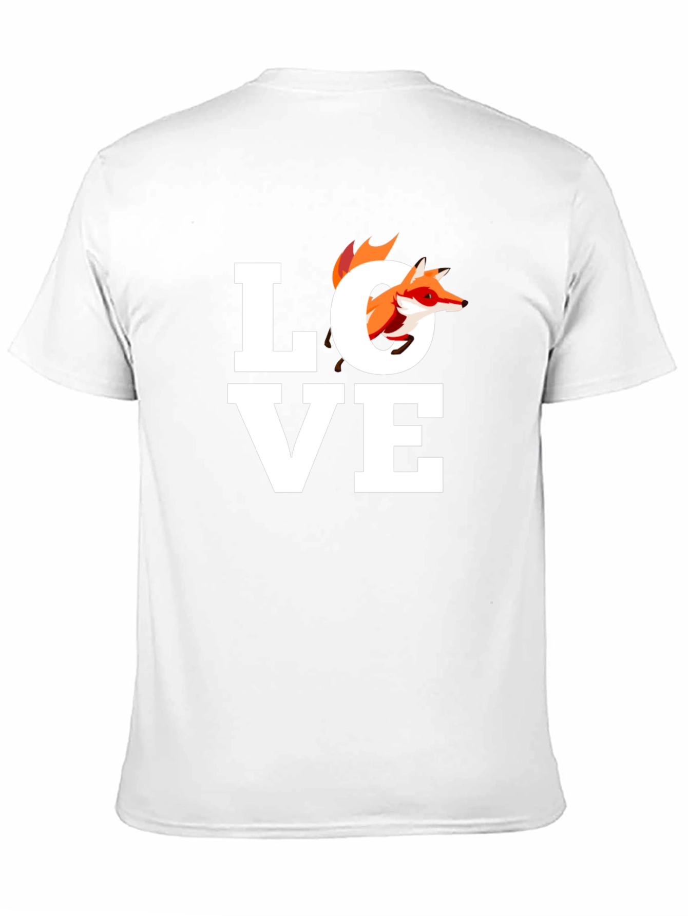 Black Fox Love Graphic Tee - Unisex Black T-Shirt view 11