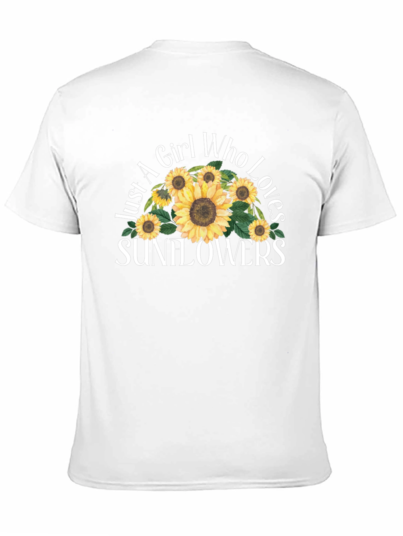 Black Sunflower Lover Graphic T-Shirt - Black Cotton Tee view 11