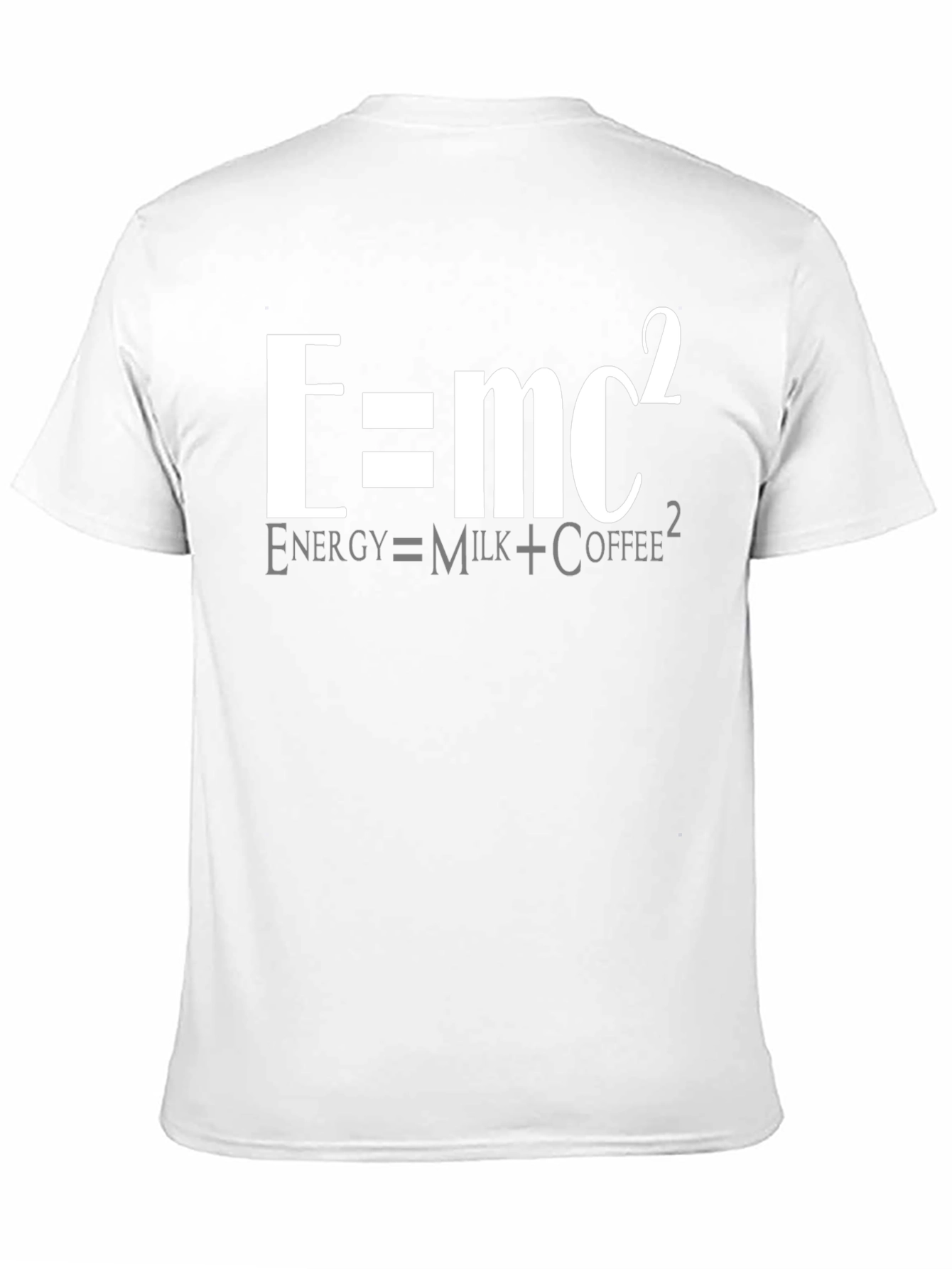 Black E=mc² Funny Science T-Shirt - Energy Equals Milk Coffee view 11