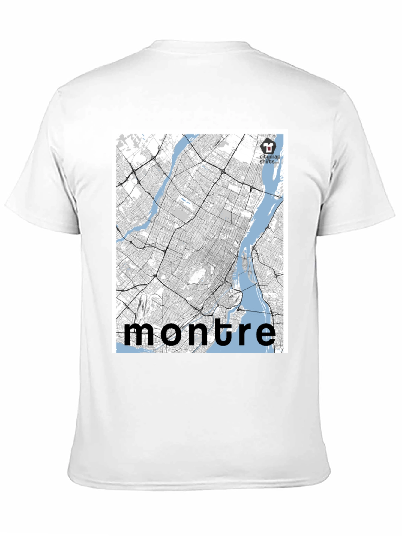 Black Montreal City Map T-Shirt - Black view 11