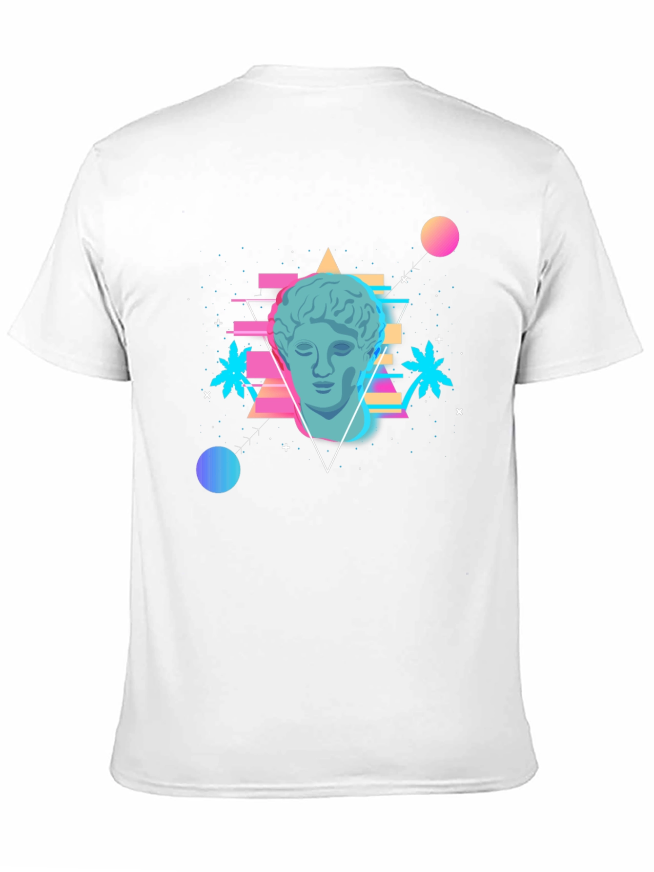 Black Vaporwave Statue T-Shirt - Retro Aesthetic Tee view 11