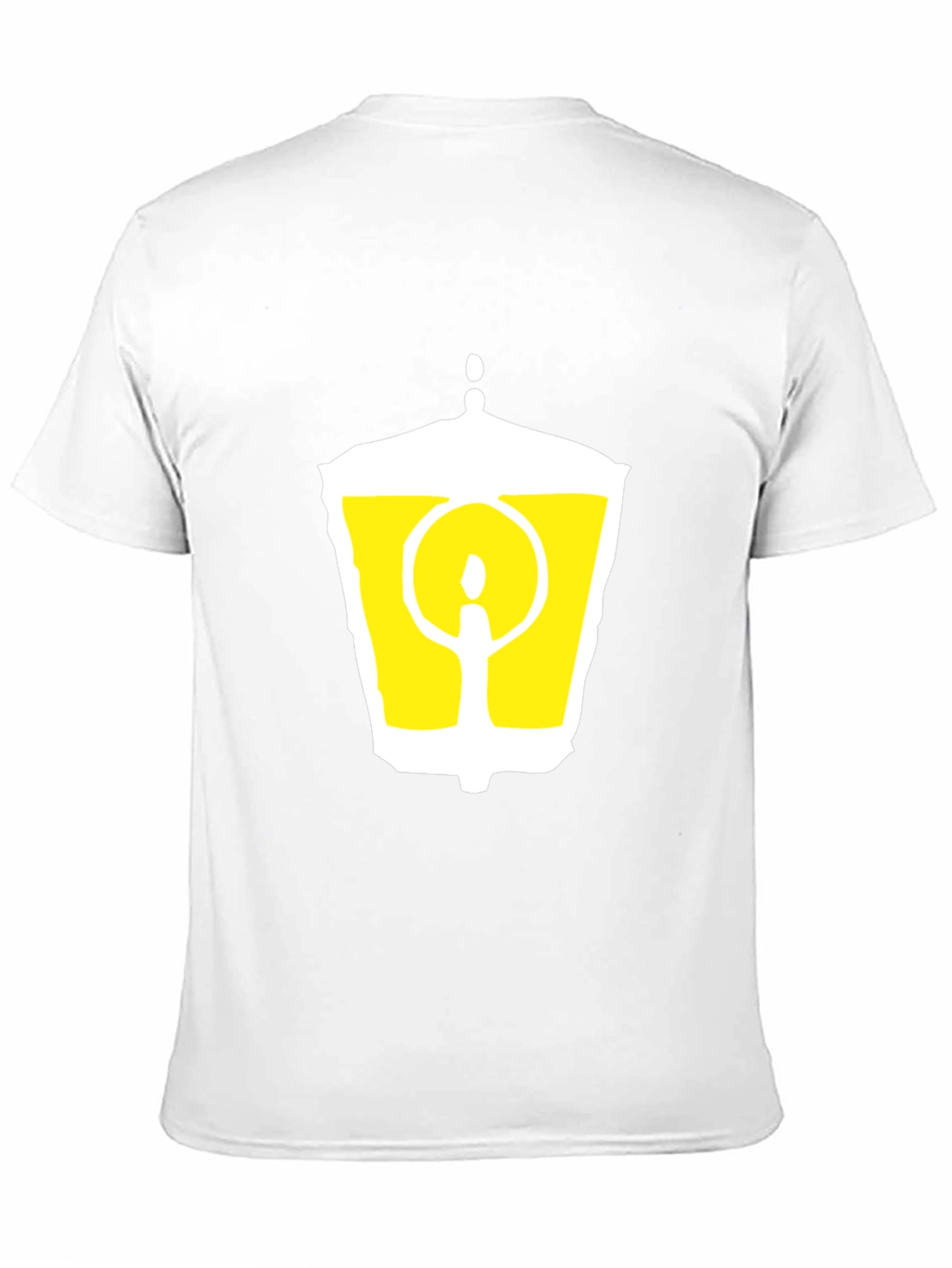 Black Black T-Shirt with Graphic Lantern Design view 11