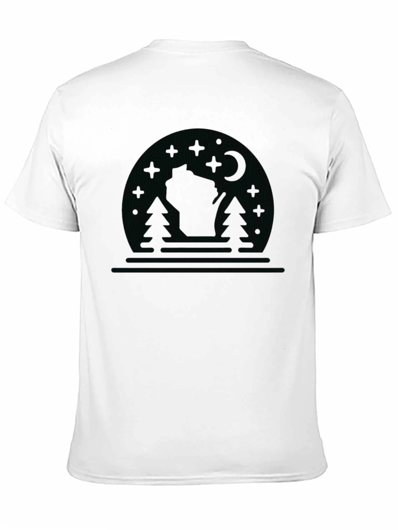 Wisconsin Nature Scene Graphic Tee - Black - 11