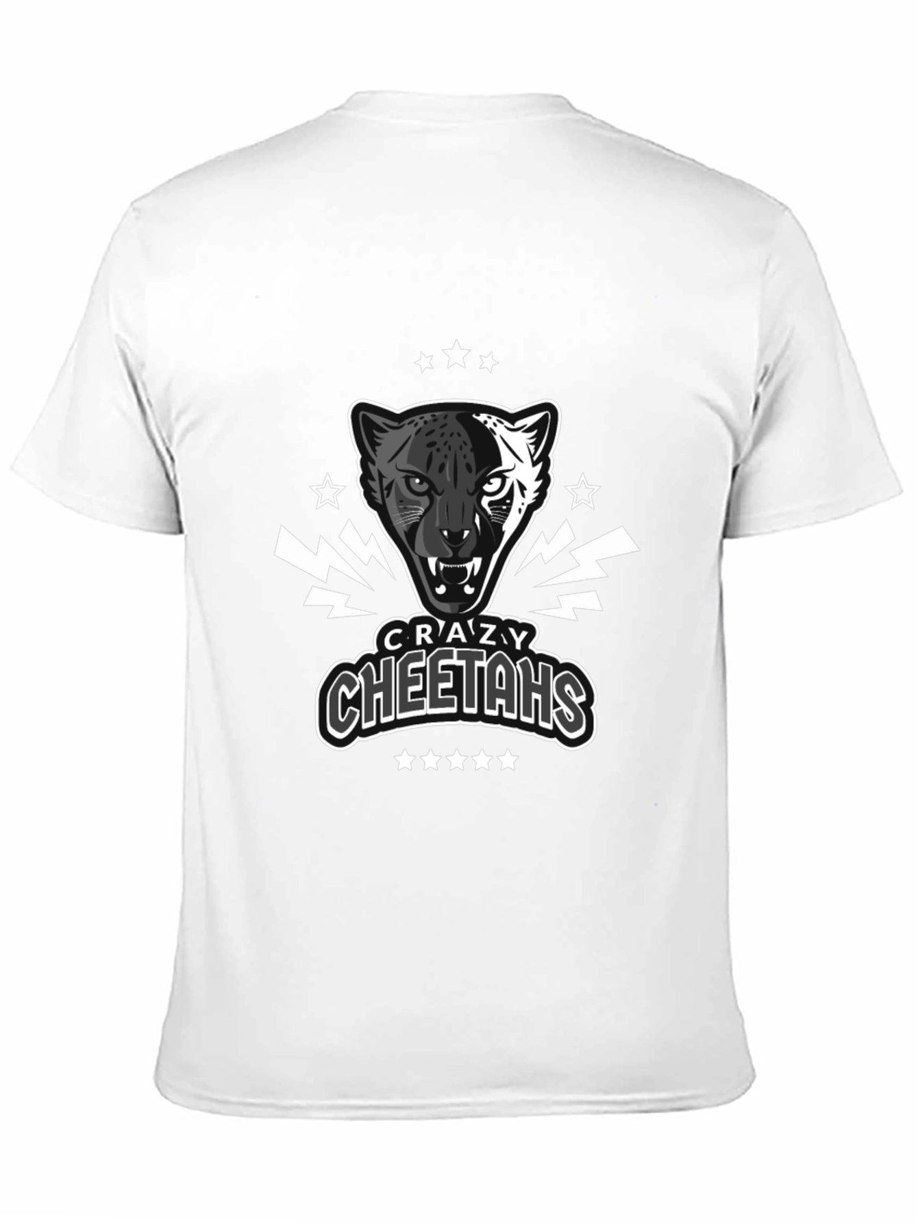 Black Crazy Cheetahs Graphic T-Shirt - Black Cotton Tee view 11