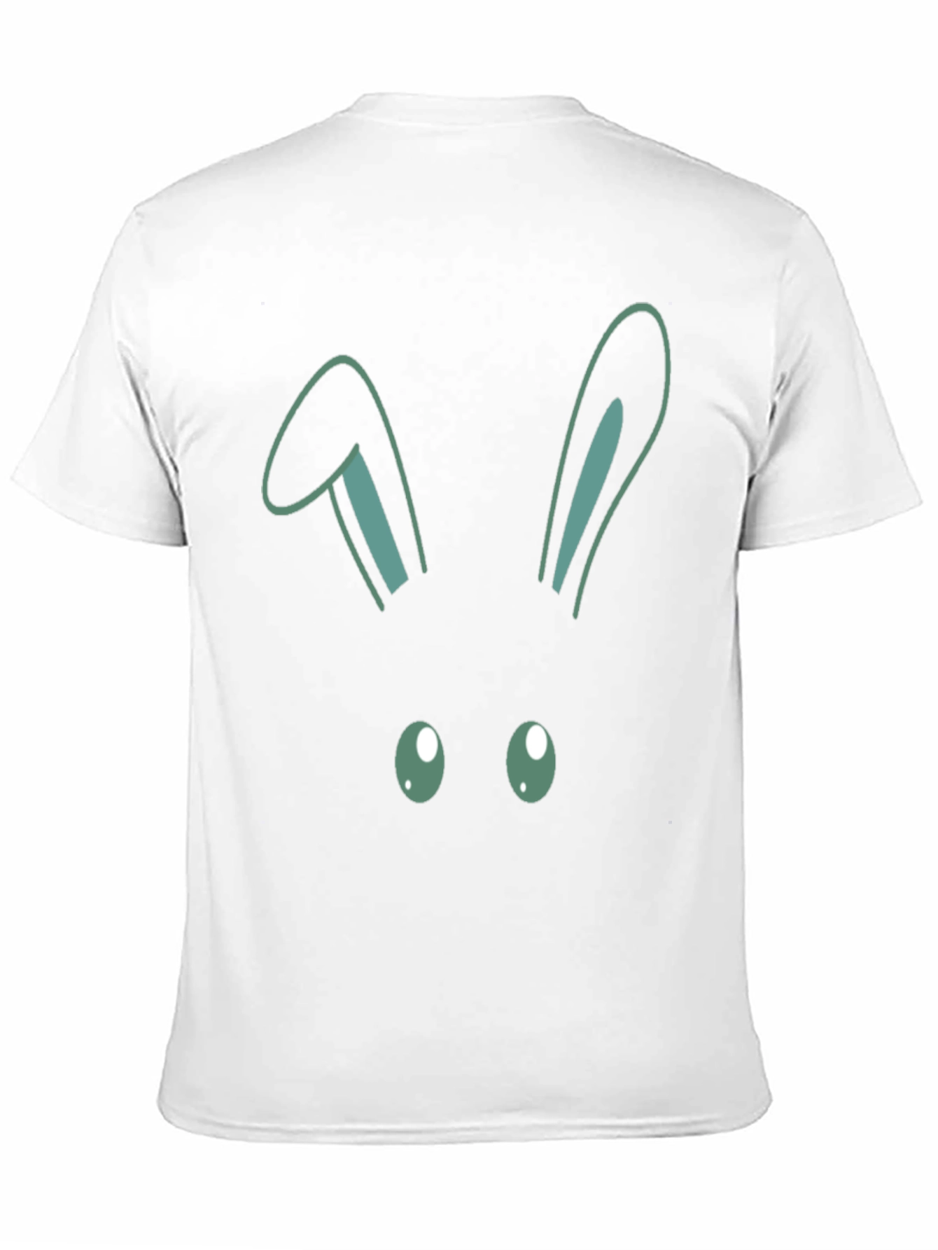 Black Cute Bunny Face Graphic T-Shirt view 11
