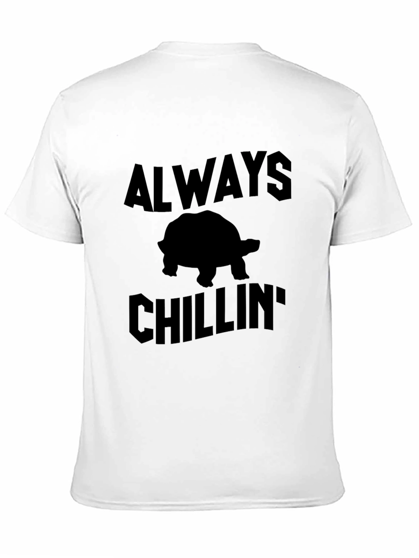 Black Always Chillin' Turtle Black Graphic T-Shirt view 11