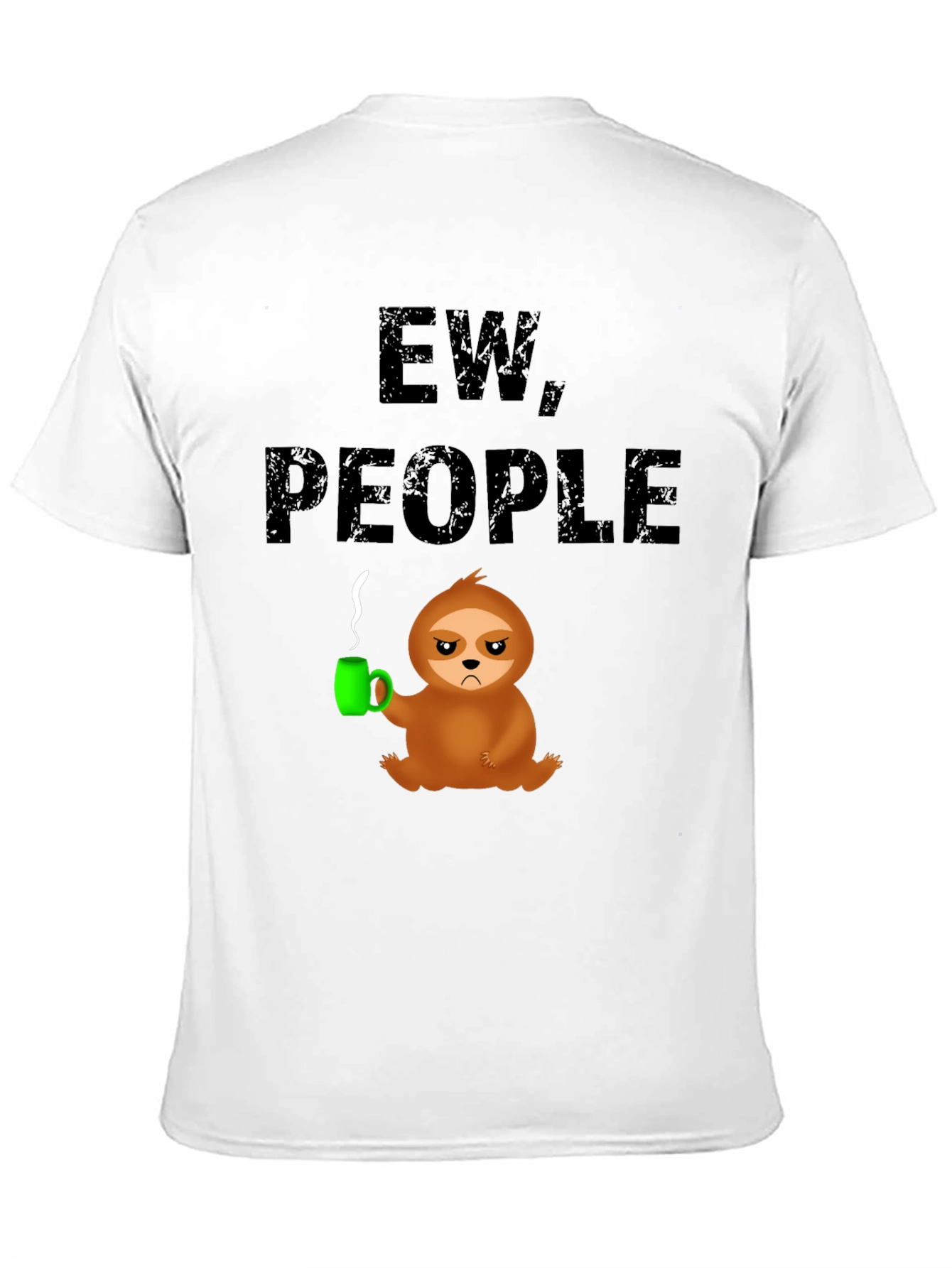 Black Ew People Sloth Graphic Tee - Novelty T-Shirt view 11