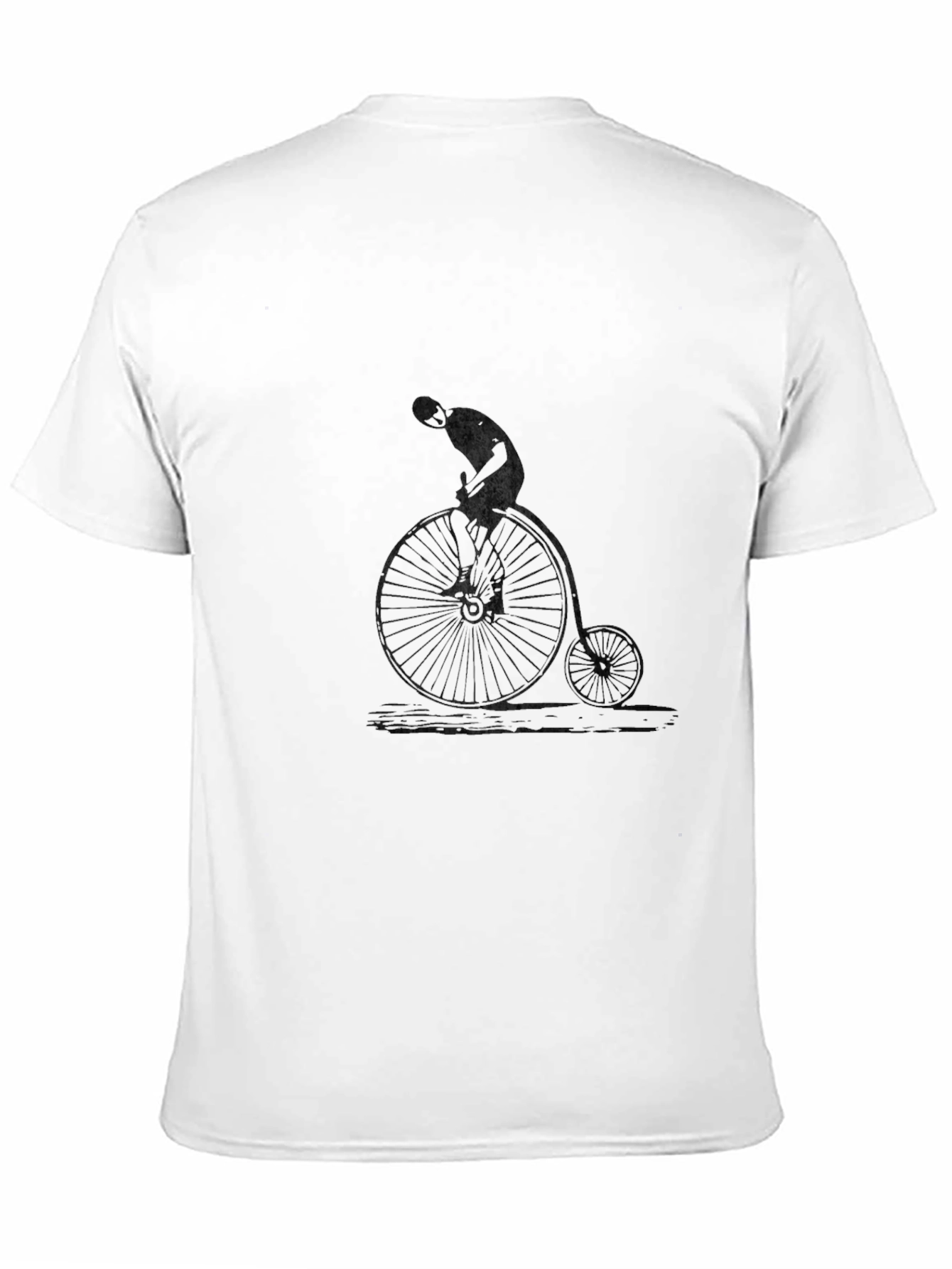 Black Vintage Bicycle Graphic Black T-Shirt view 11