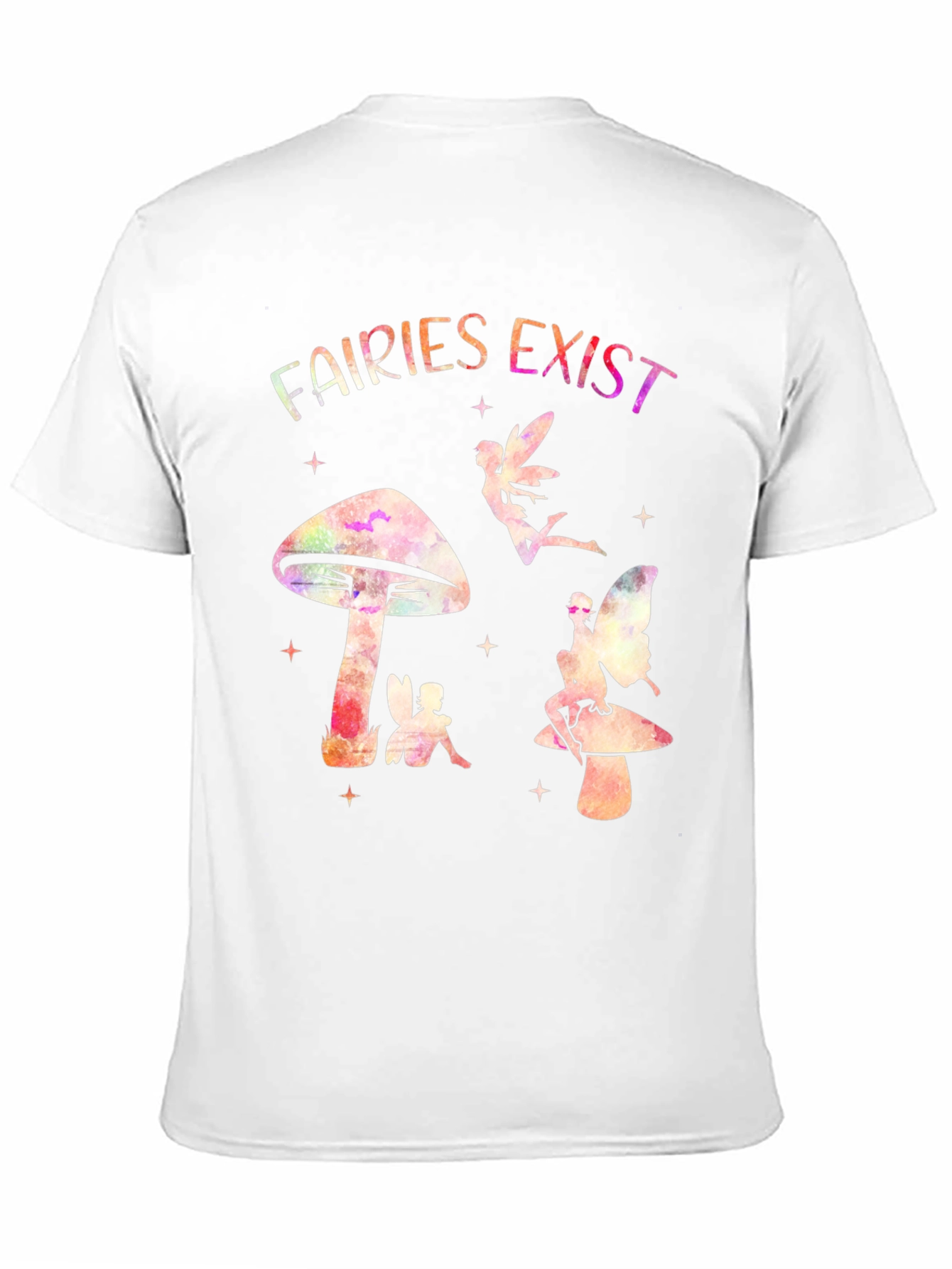 Black Fairies Exist Graphic Tee - Mushroom Fairycore Shirt view 11