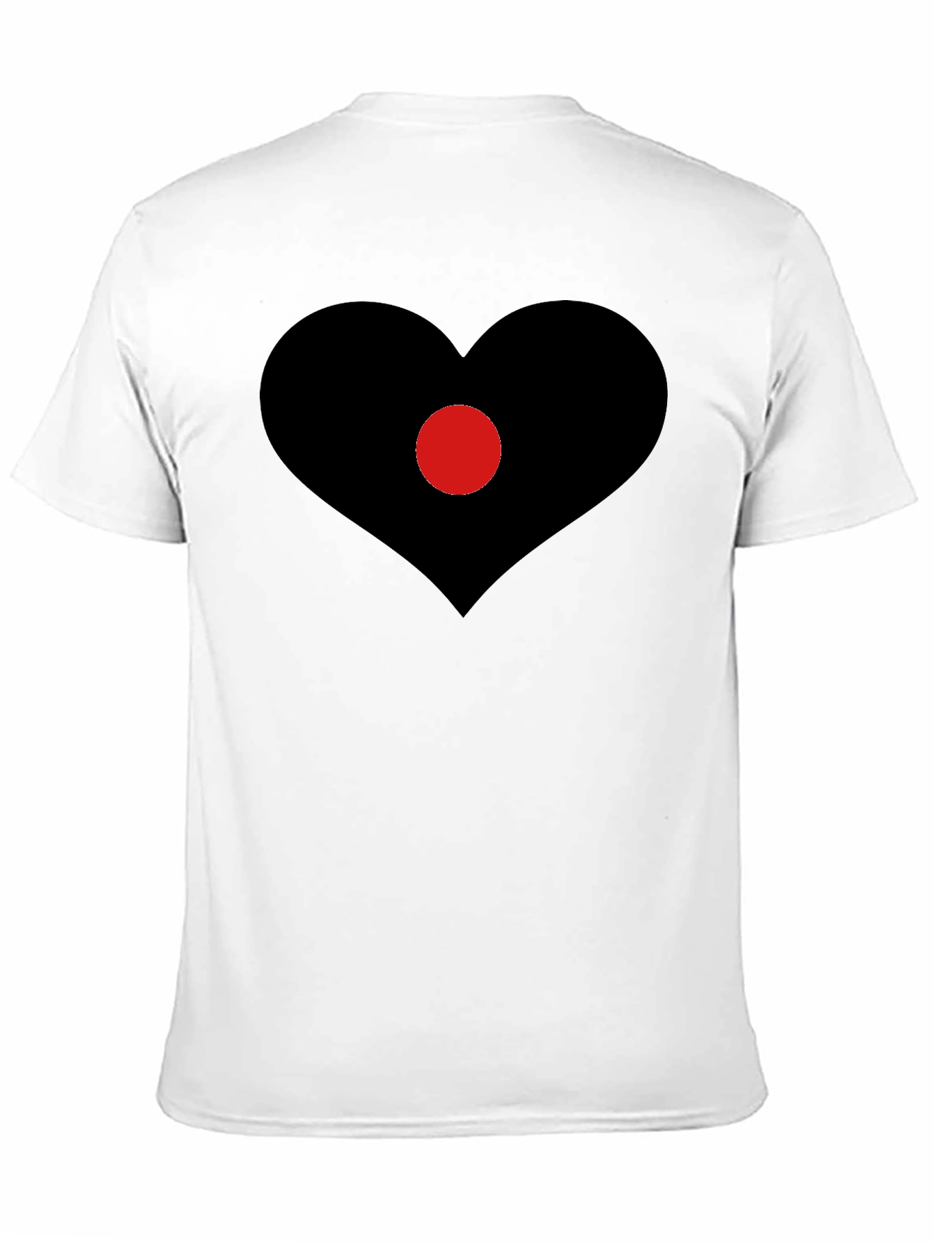 Black Heart Center T-Shirt - Black Graphic Tee view 11