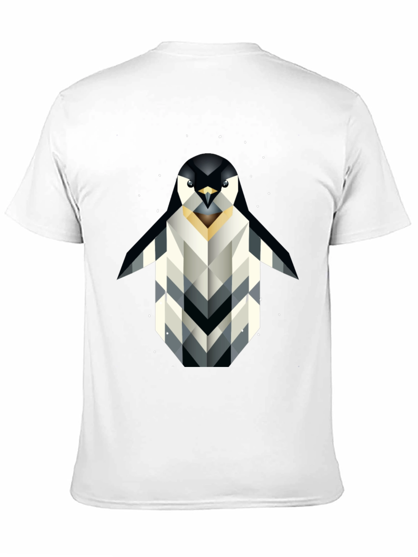 Black Geometric Penguin Graphic T-Shirt - Black view 11
