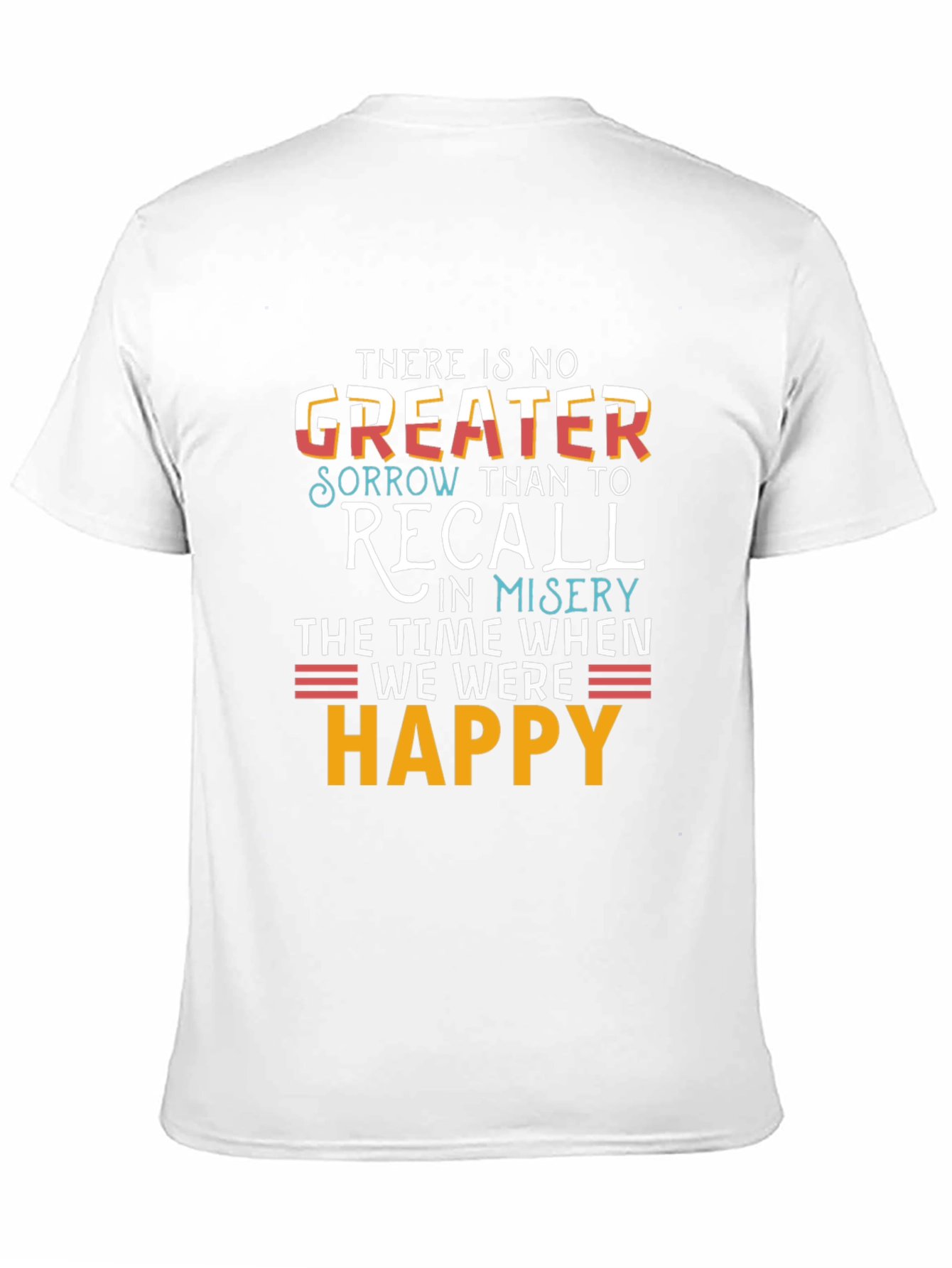 Black Motivational T-Shirt: Recall Happy Times view 11