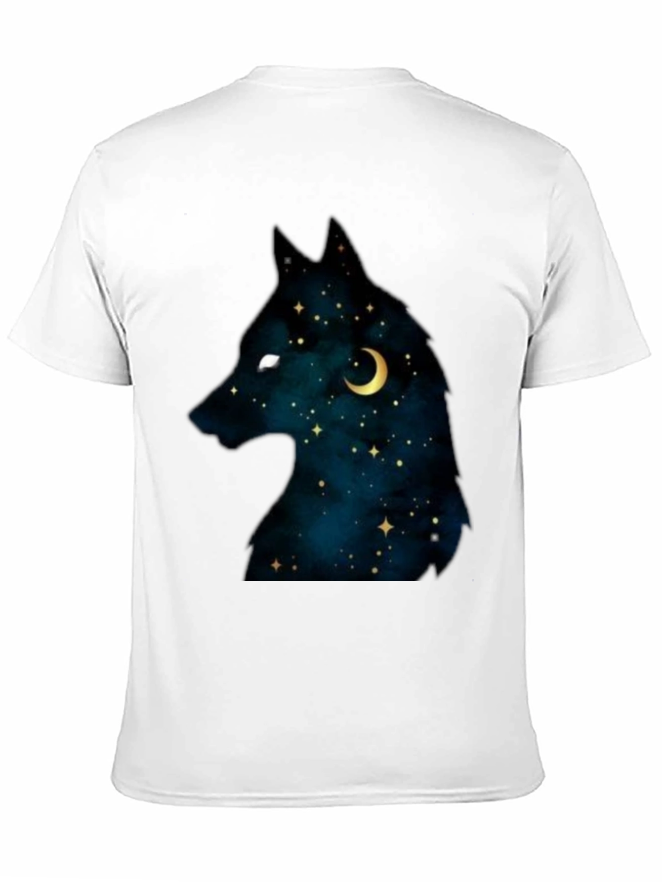 Black Celestial Wolf Graphic Tee - Black view 11