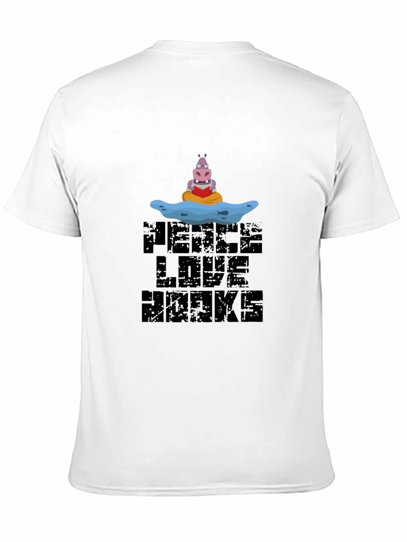 Black Peace Love Hawks Black Graphic Tee view 11