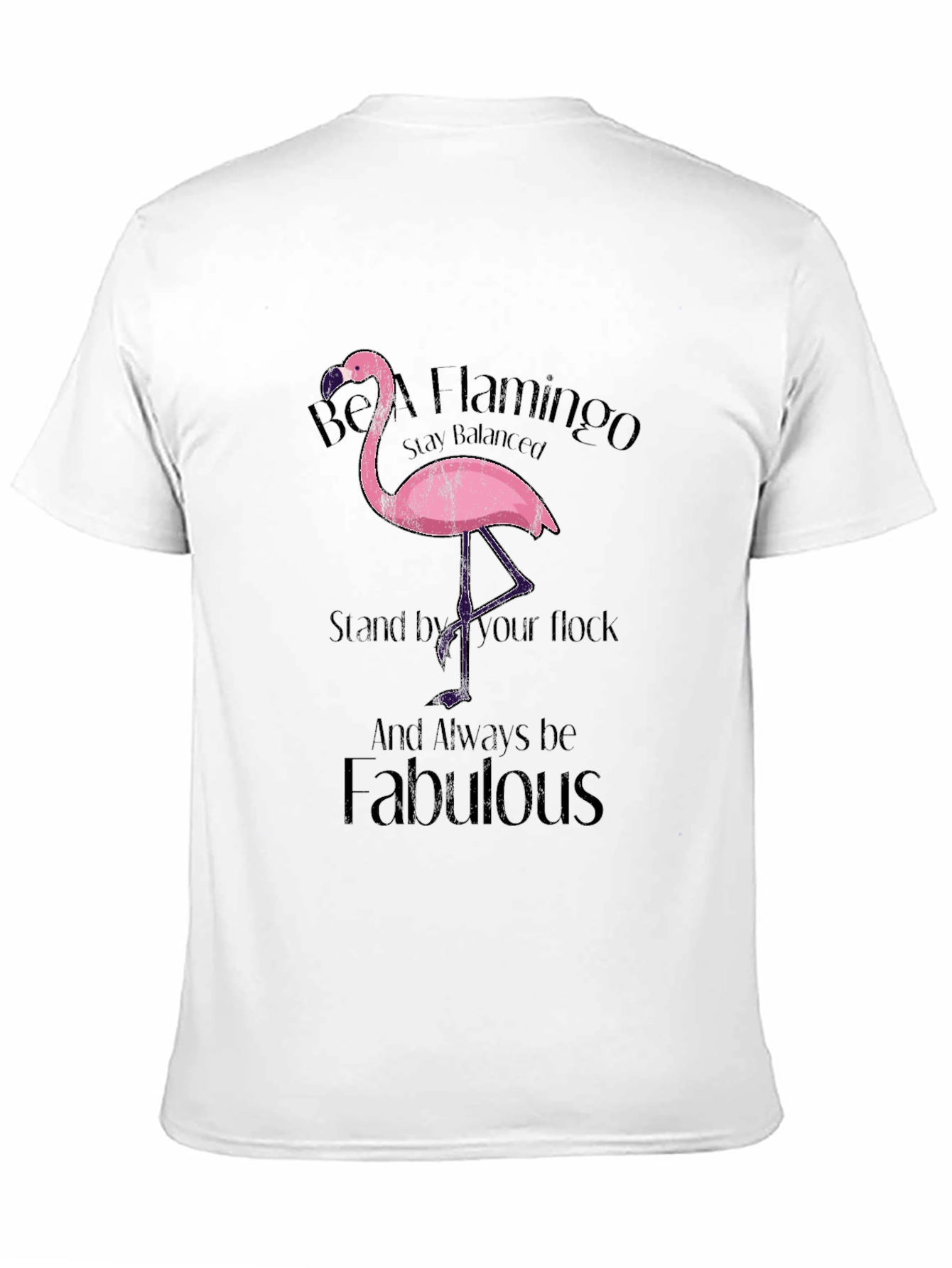 Black Be a Flamingo Black T-Shirt view 11