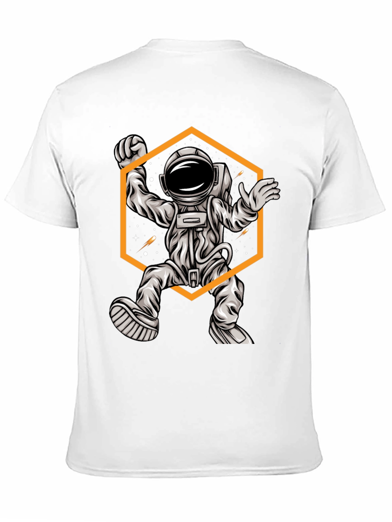 Black Astronaut Graphic Tee - Black Cotton T-Shirt view 11