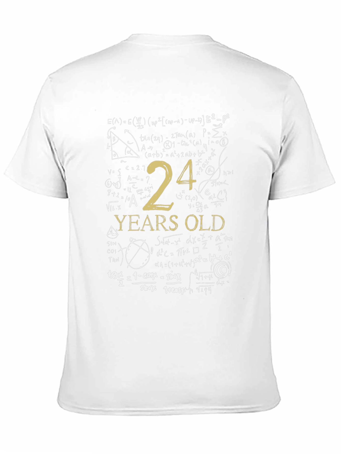 Black 24 Years Old Math Equations T-Shirt Funny Birthday Tee view 11