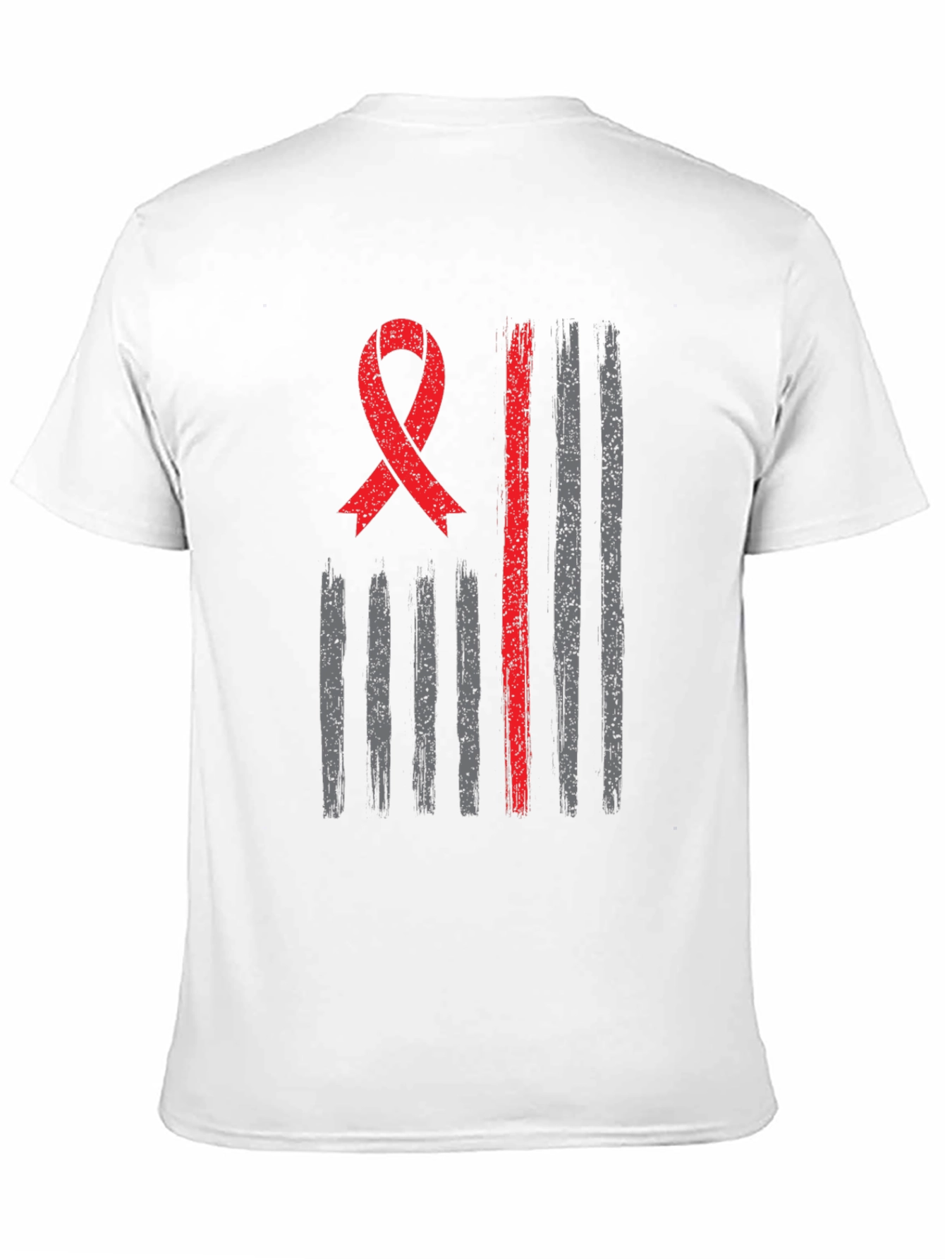 Patriotic Ribbon Graphic T-Shirt - Support Cause - 11