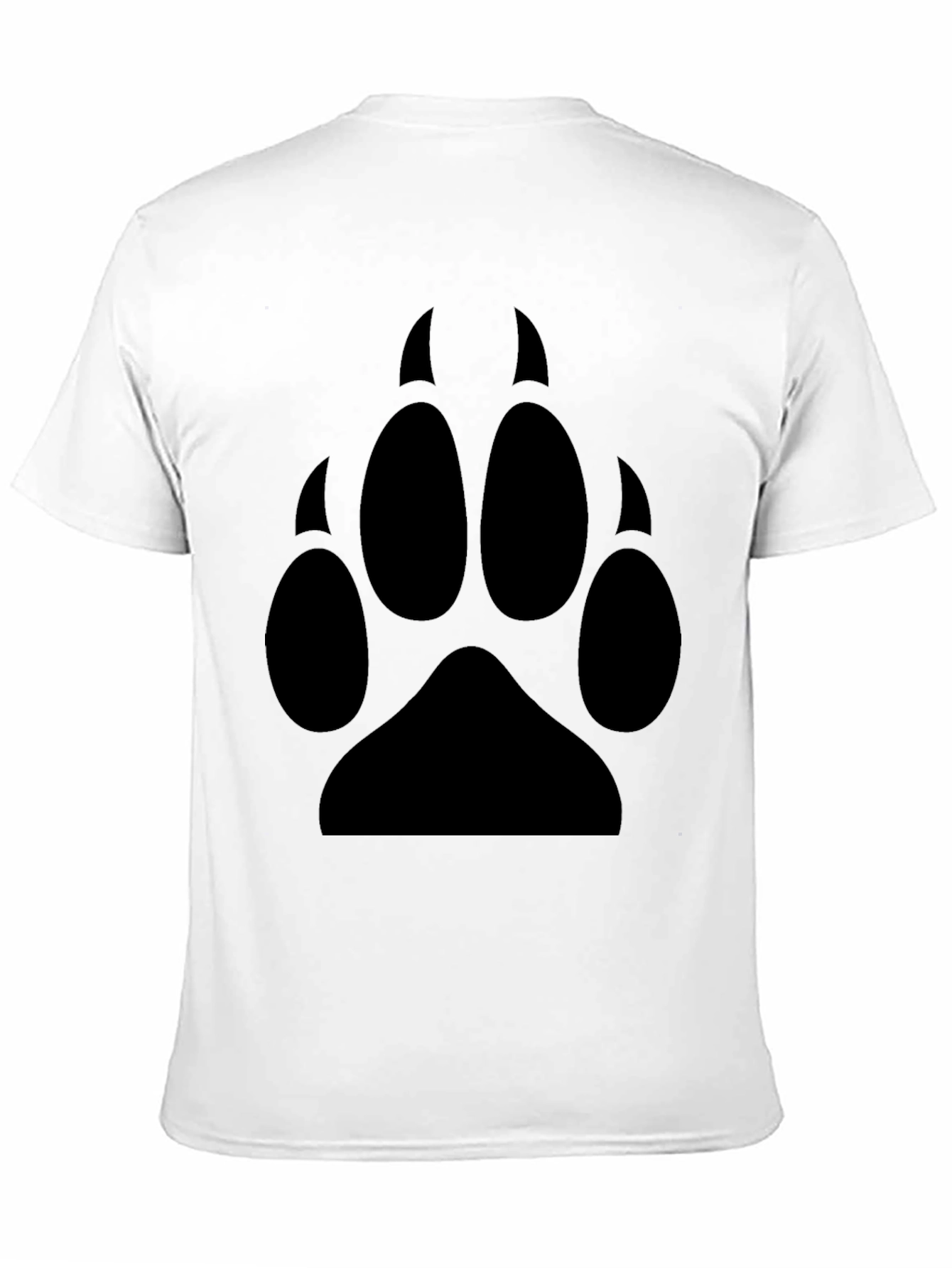 Black Black T-Shirt with Bear Paw Print view 11
