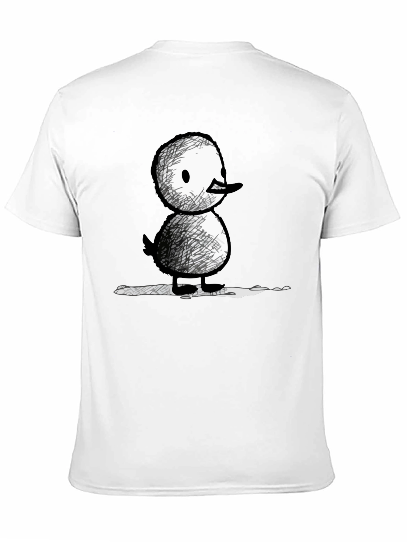 Black Quirky Duck Graphic Tee - Unisex Black T-Shirt view 11