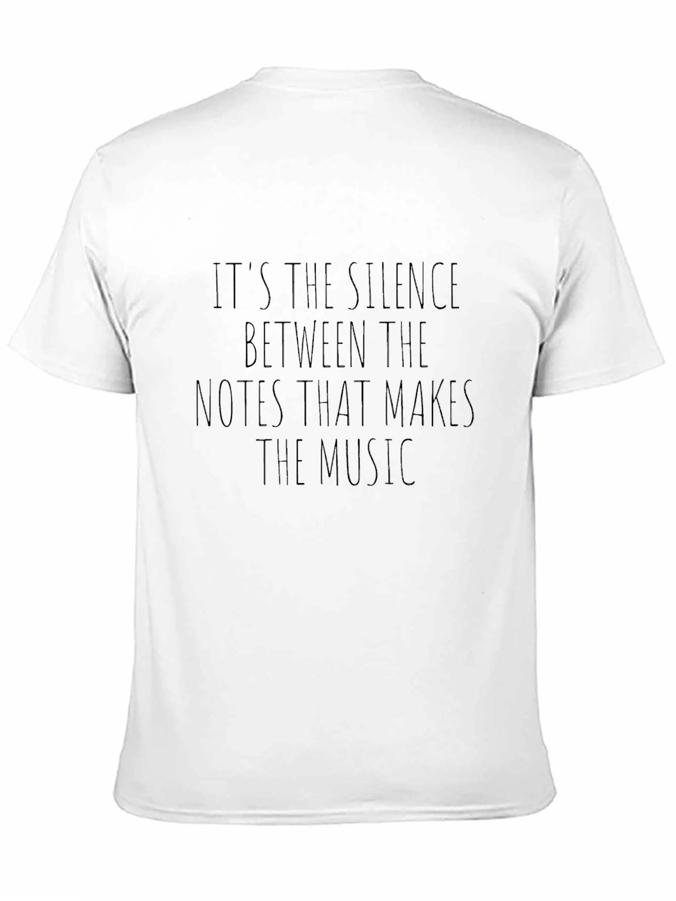 Black Silence Between Notes Music T-Shirt view 11