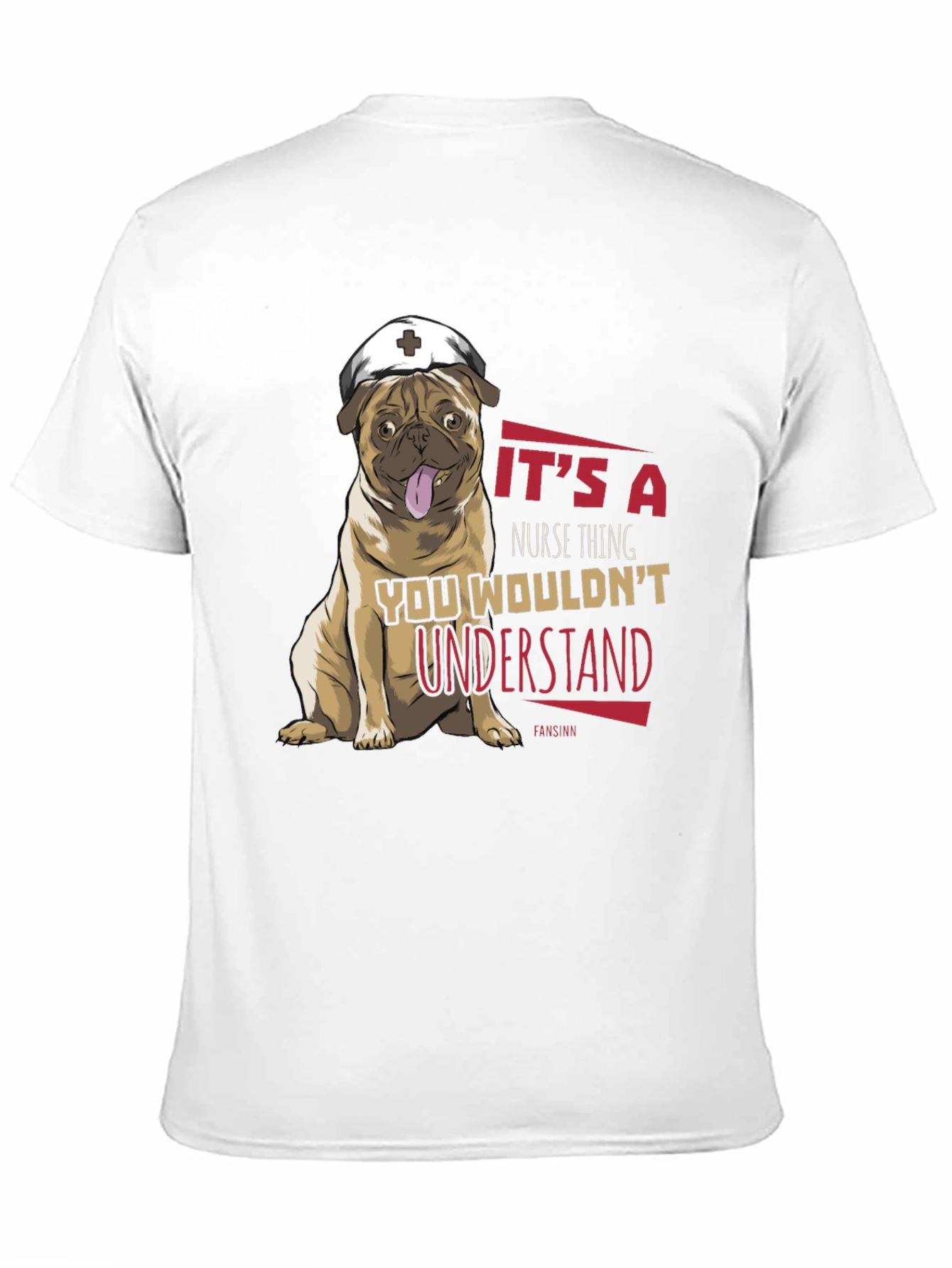 Black Nurse Pug T-Shirt - It's a Nurse Thing view 11