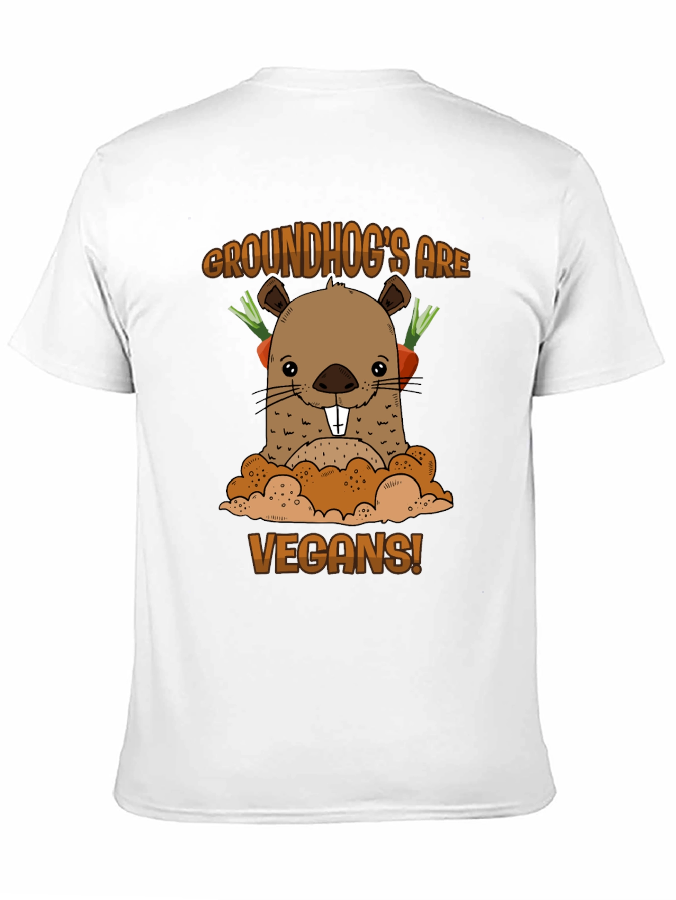 Black Groundhog Vegan T-Shirt - Cute Animal Tee view 11