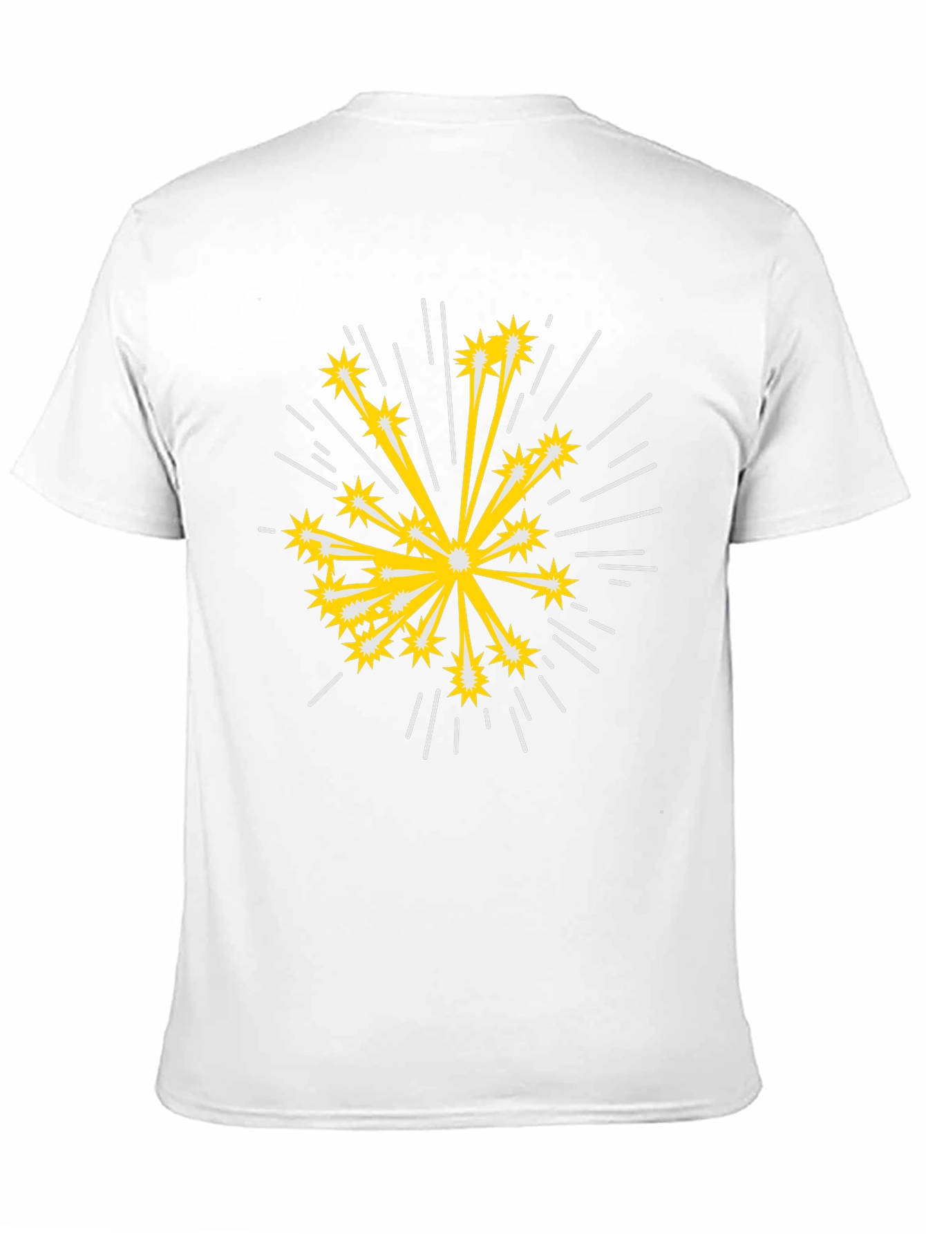 Black Starburst Graphic Black Cotton T-Shirt view 11