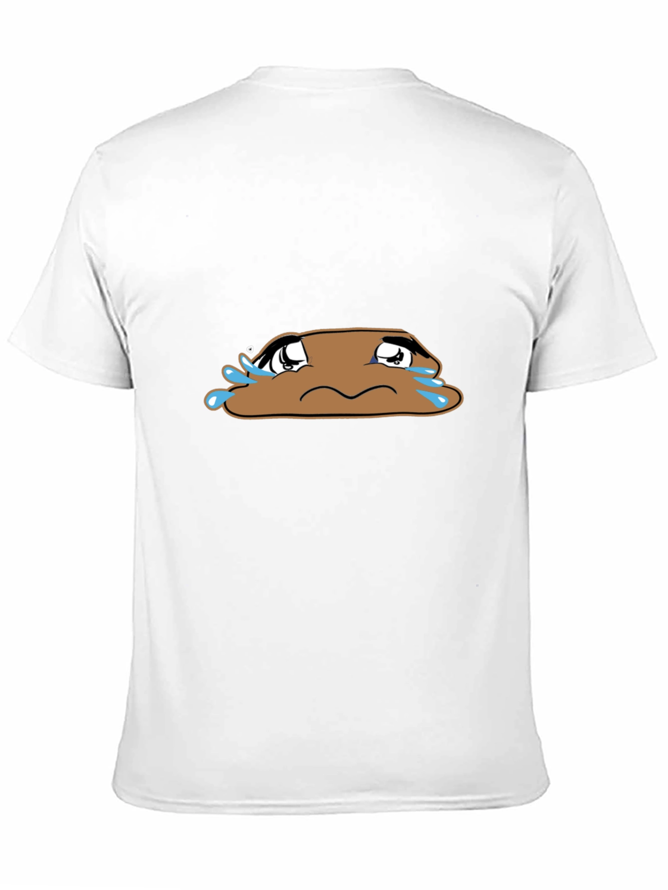 Black Sad Poop Emoji Black T-Shirt view 11