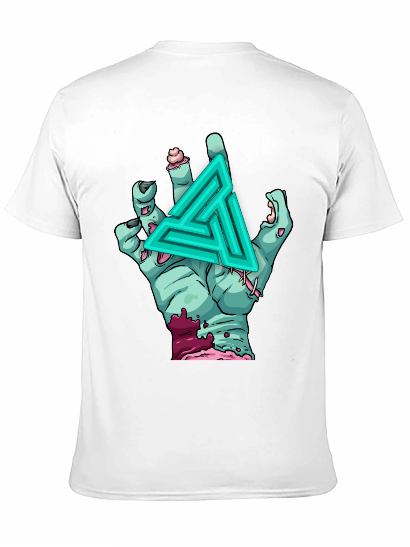 Black Zombie Hand Graphic T-Shirt - Unique Design view 11