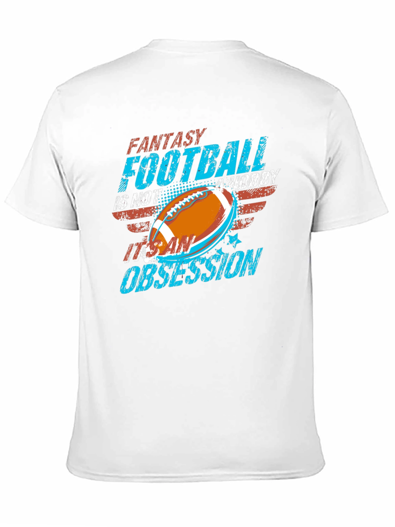 Black Fantasy Football Obsession T-Shirt view 11