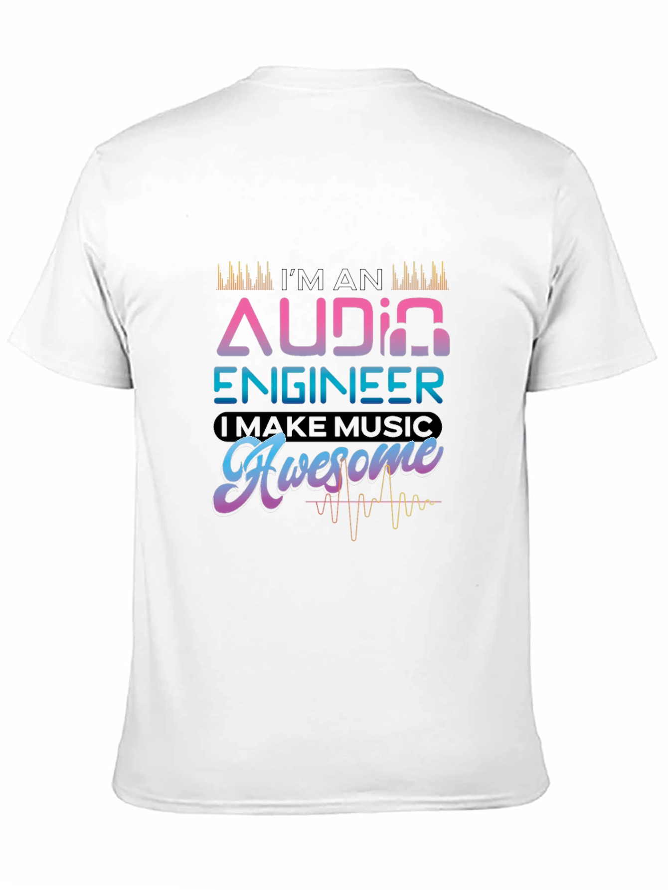 Black Audio Engineer T-Shirt - I Make Music Awesome Tee view 11