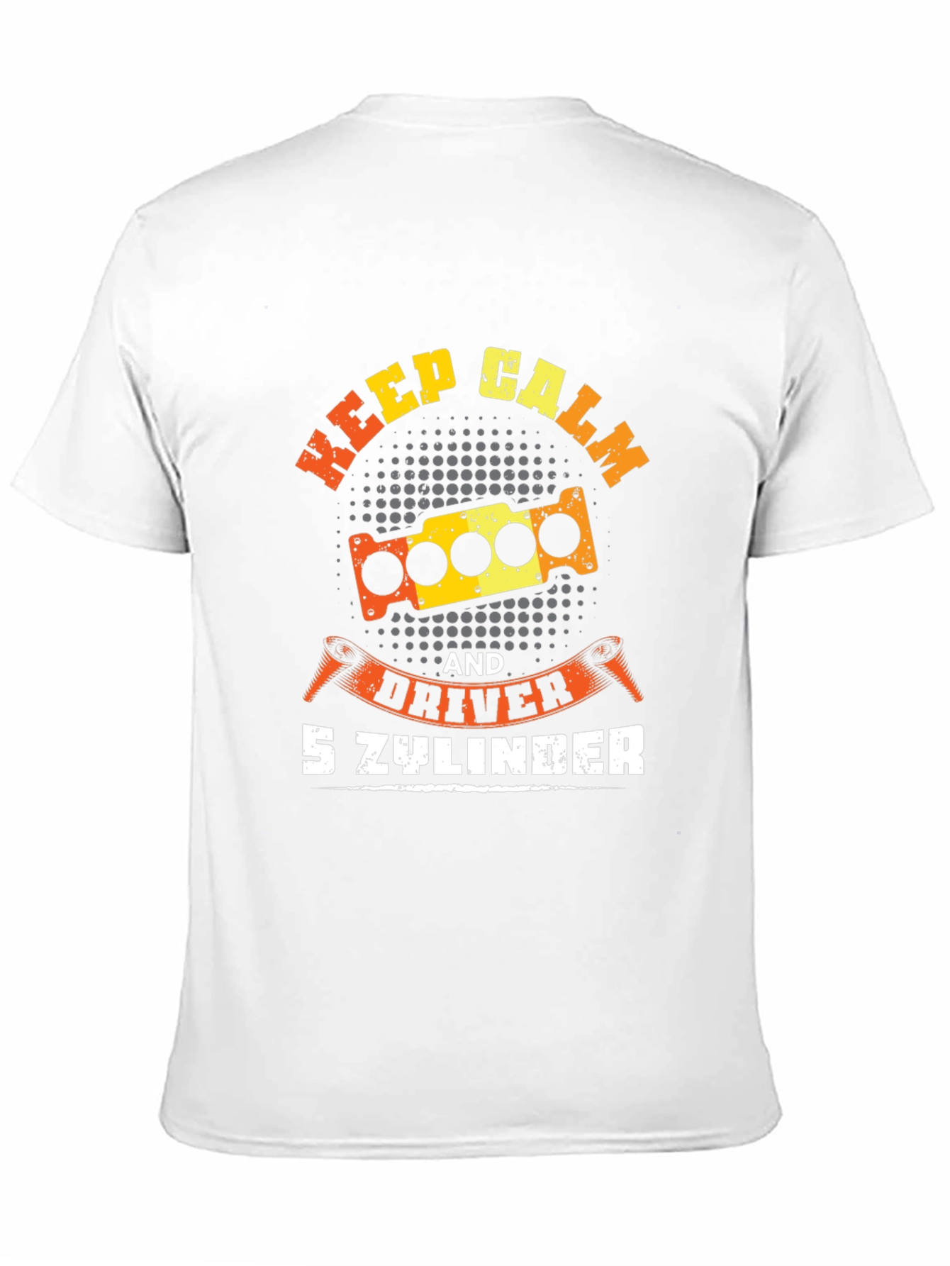 Black Keep Calm 5 Cylinder Driver Graphic Tee view 11
