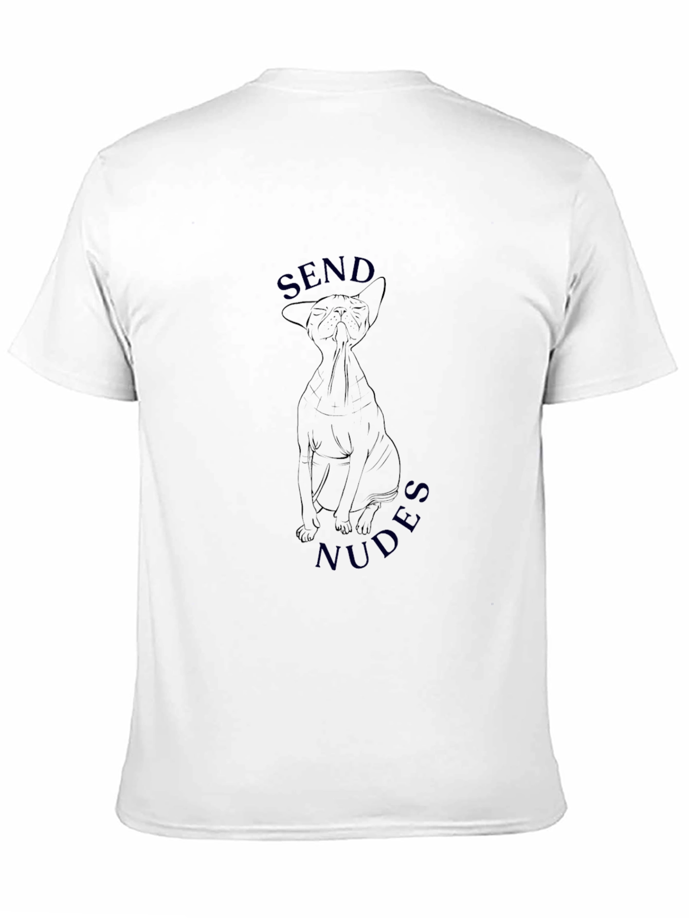 Black Send Nudes Cat Graphic Black T-Shirt view 11