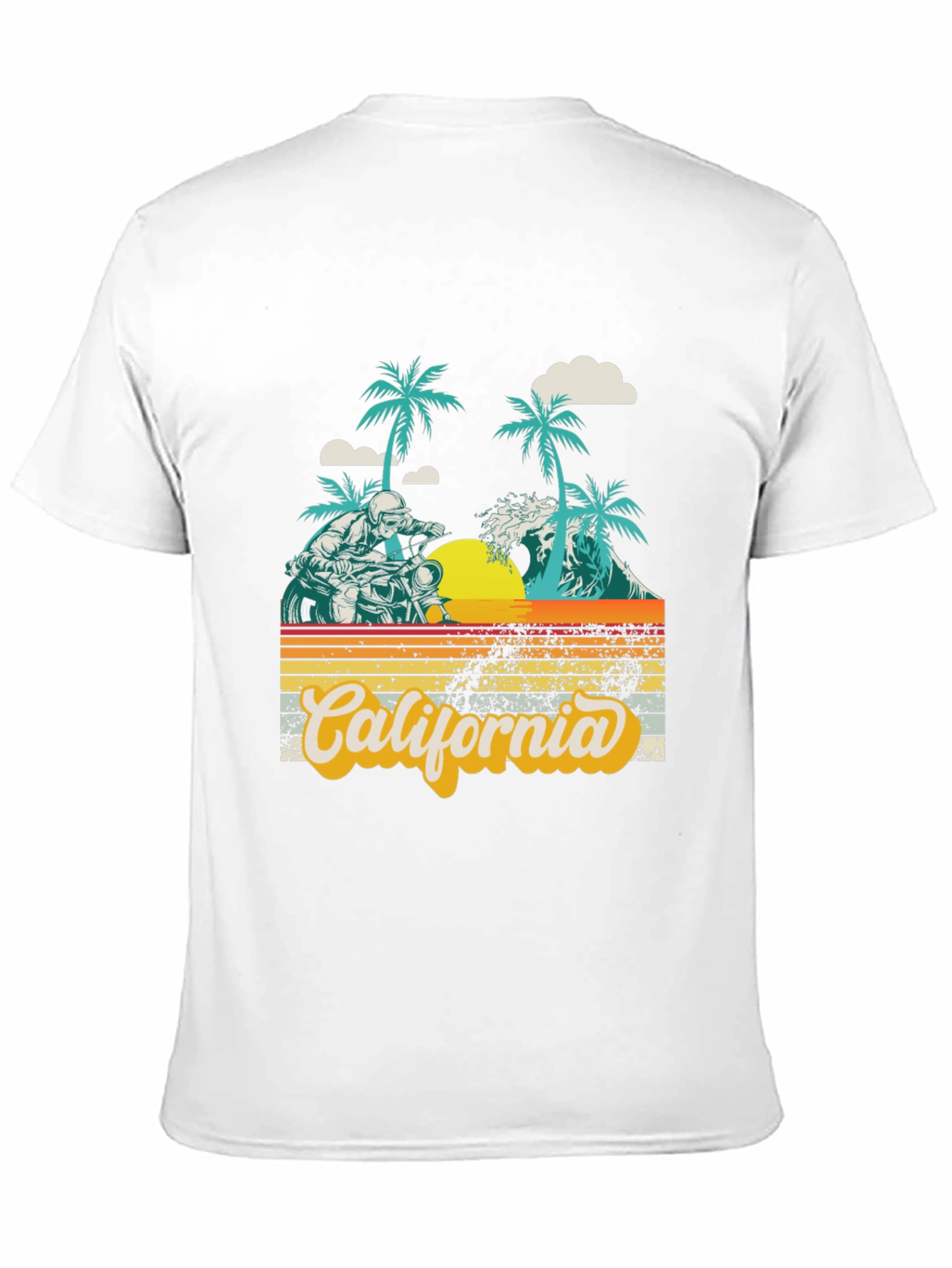 Black California Beach Motorcycle Graphic Tee view 11