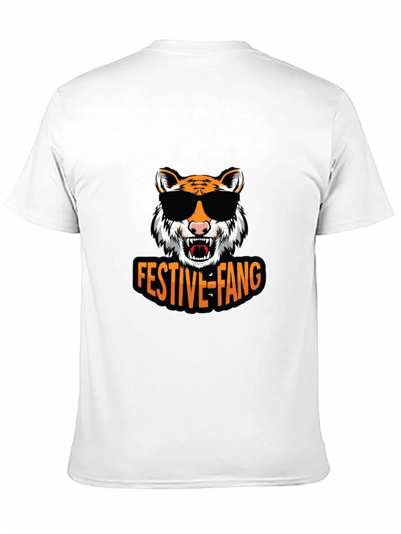Black Festive Fang Tiger Graphic Tee view 11