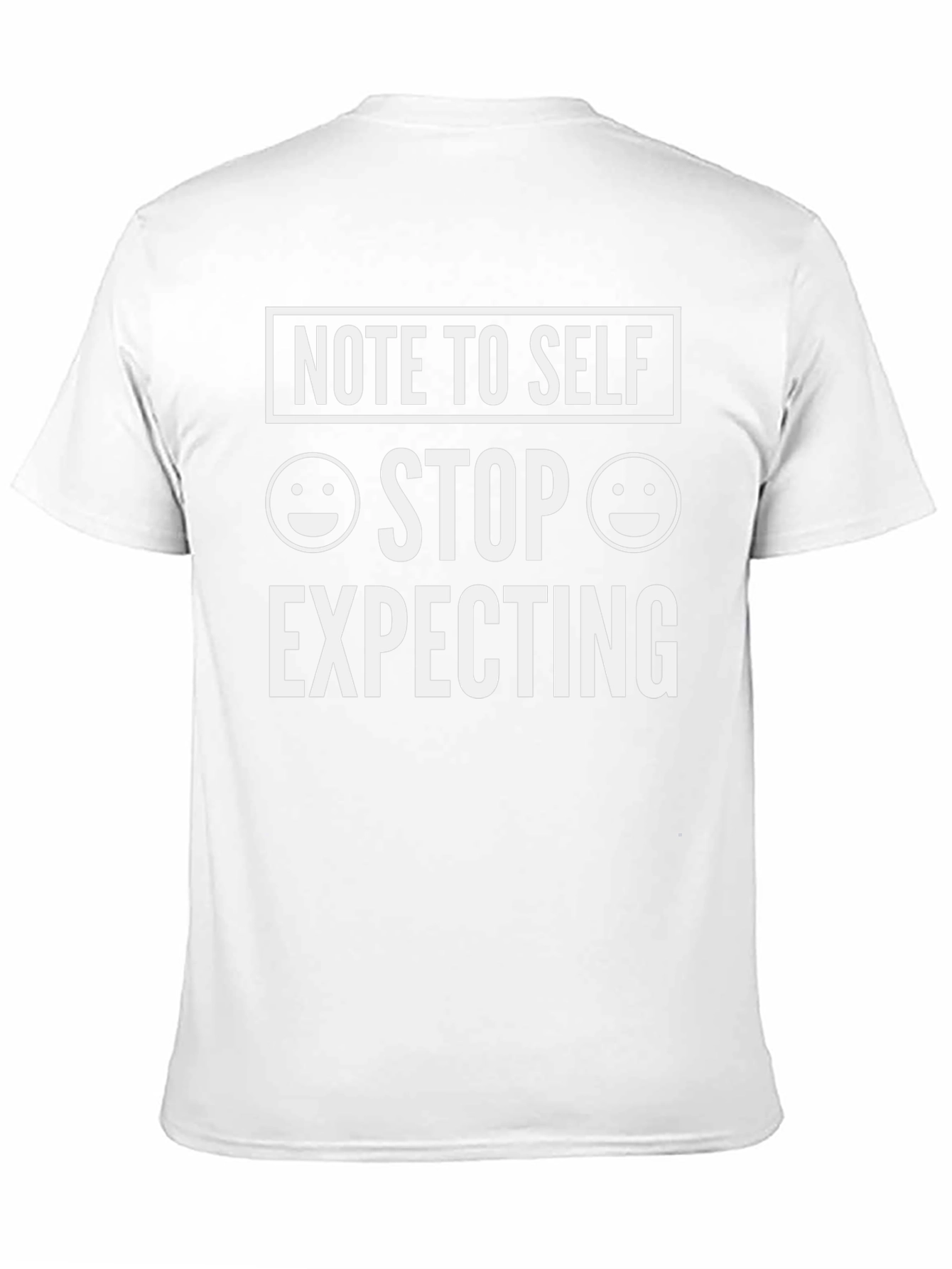 Black Funny "Note to Self" Graphic Tee - Stop Expecting view 11
