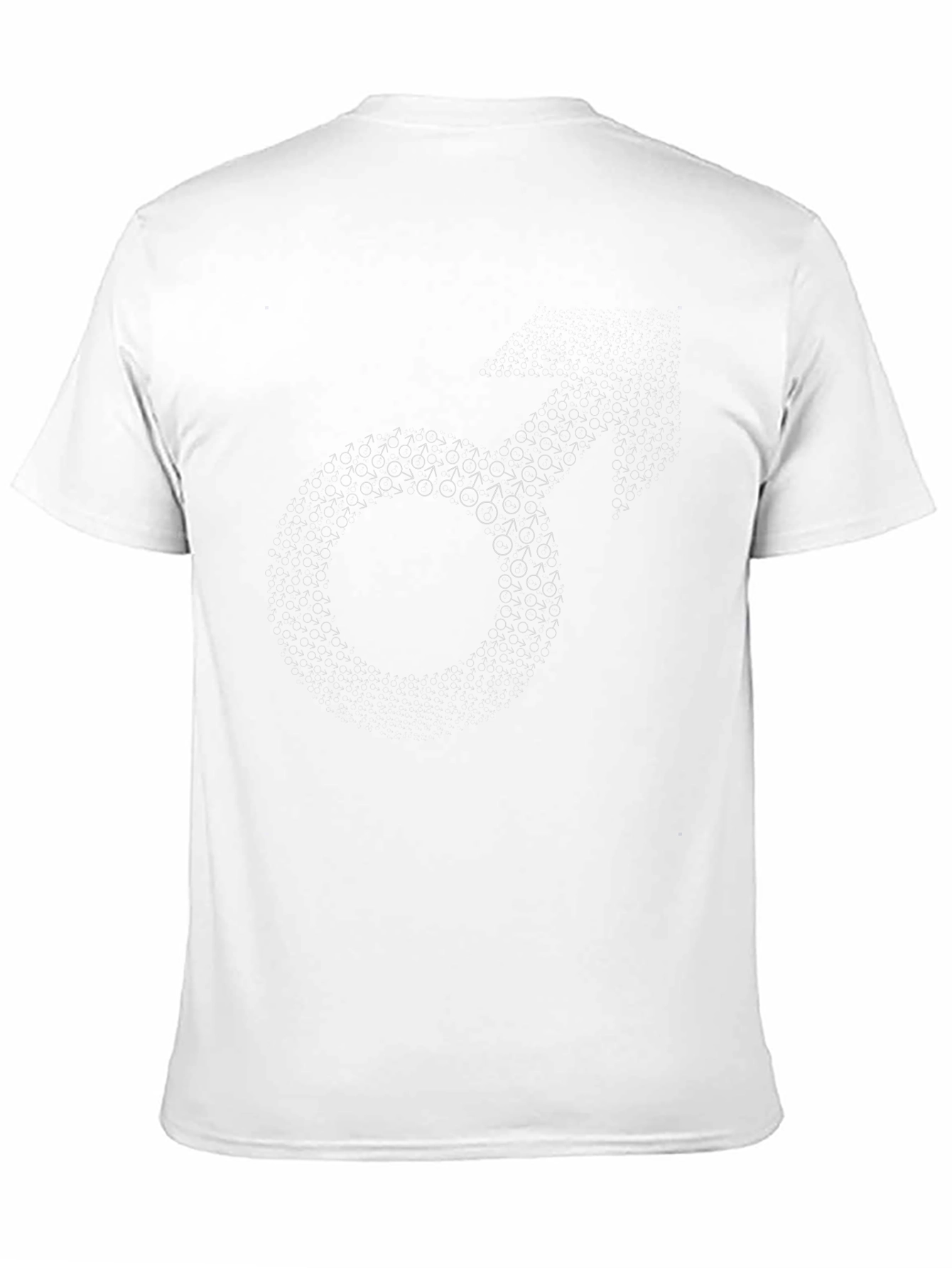 Black Men's Black T-Shirt - Male Symbol Design view 11