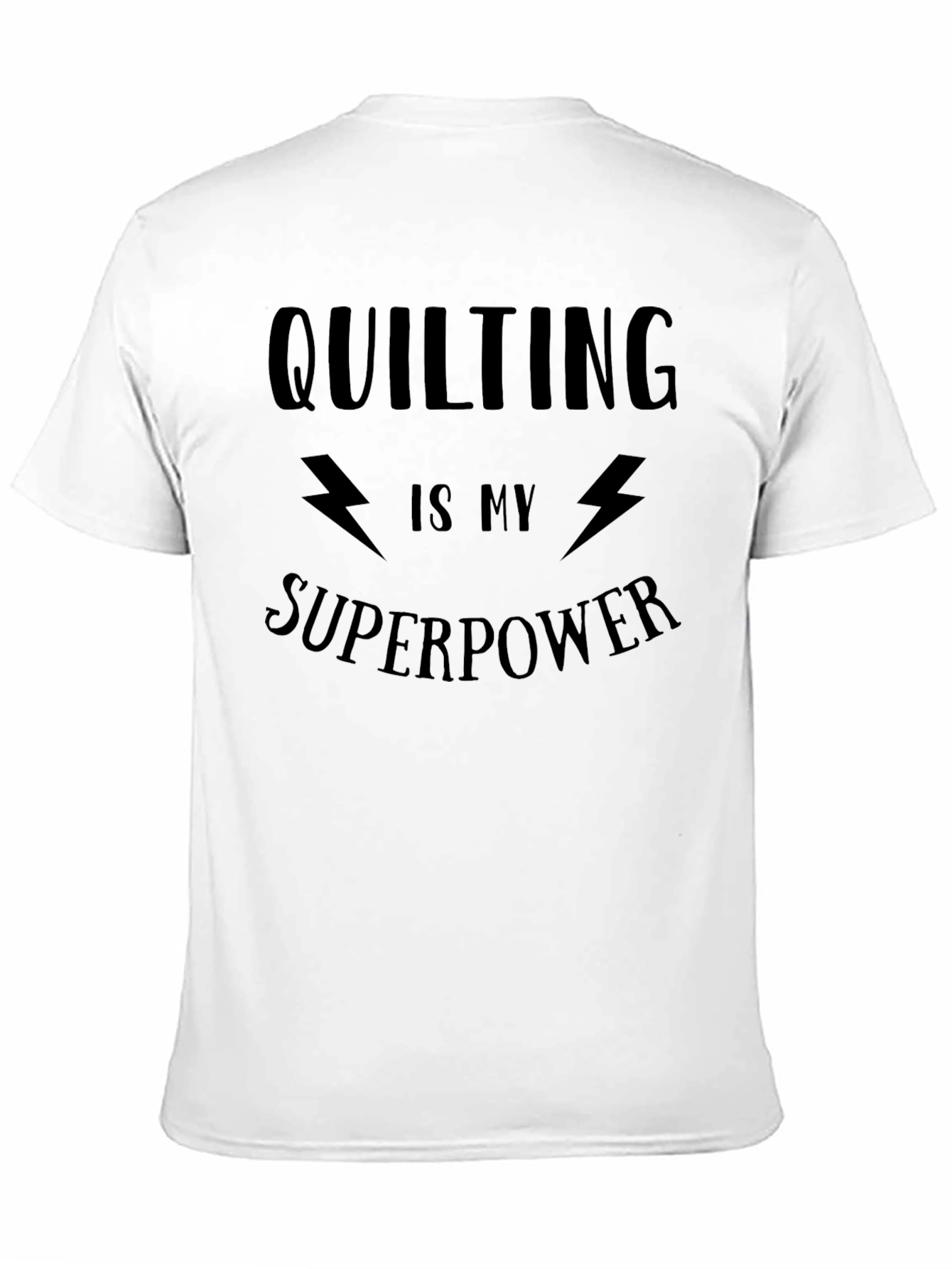 Black Quilting Superpower Black Graphic Tee view 11