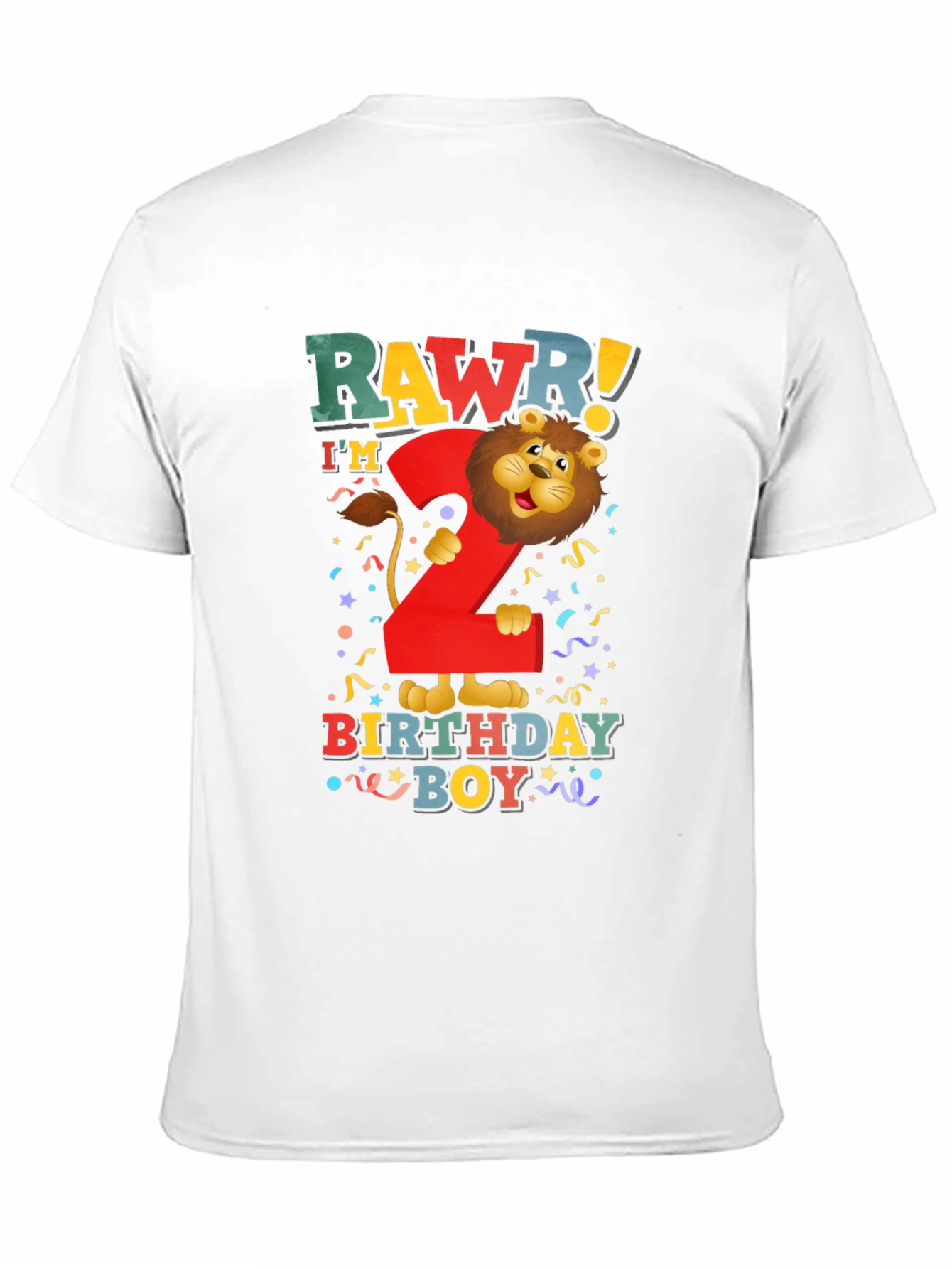 Black Rawr! I'm 2 Birthday Boy T-Shirt view 11