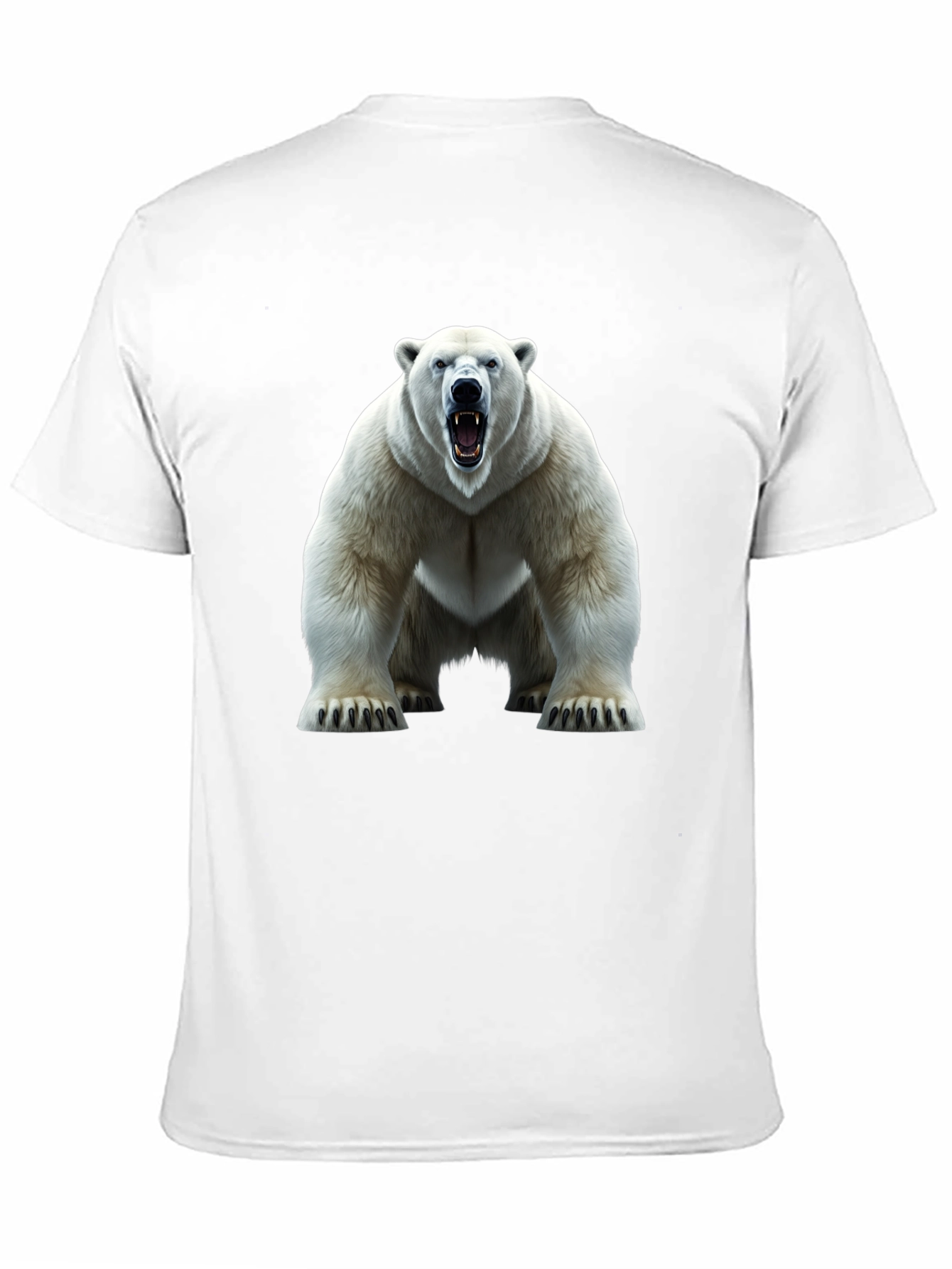 Black Polar Bear Graphic Tee - Fierce Animal Print view 11